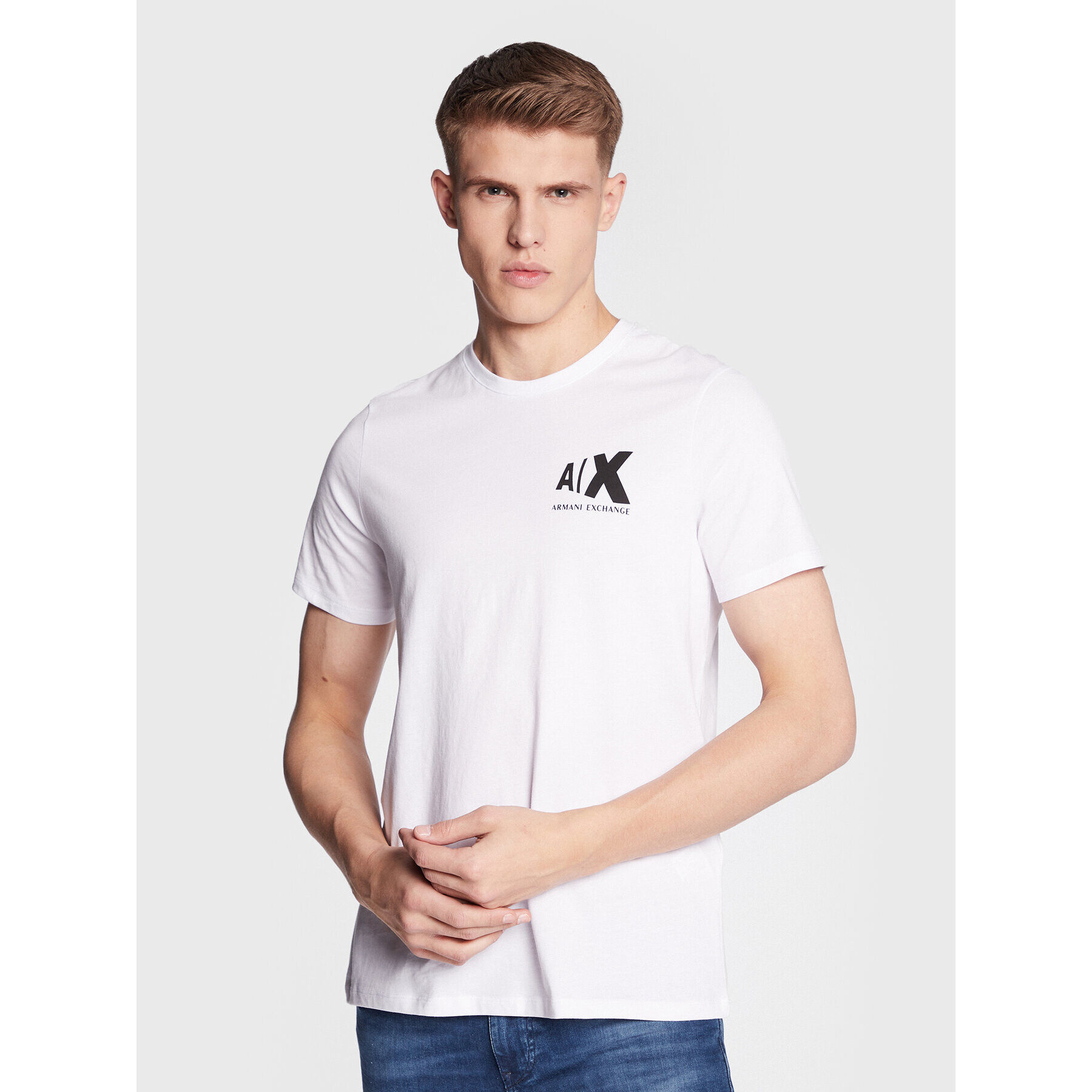 Armani Exchange T-Shirt 3RZTAF ZJGCZ 1100 Bílá Slim Fit - Pepit.cz