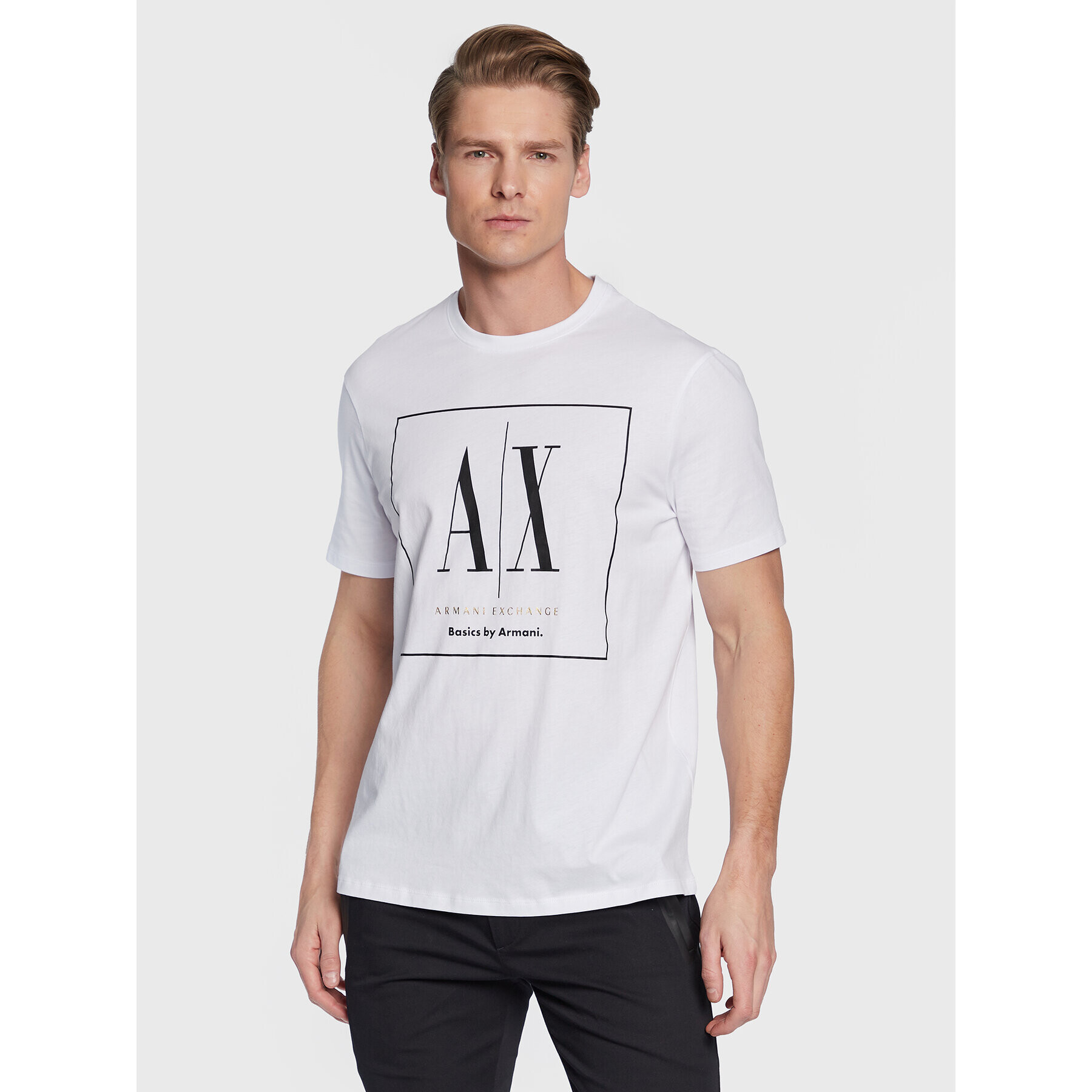 Armani Exchange T-Shirt 3RZTAG ZJ8EZ 1100 Bílá Regular Fit - Pepit.cz