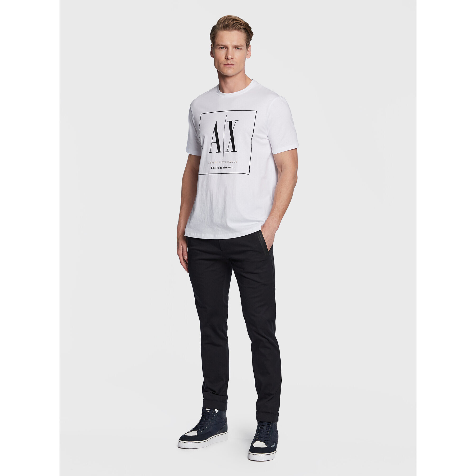 Armani Exchange T-Shirt 3RZTAG ZJ8EZ 1100 Bílá Regular Fit - Pepit.cz