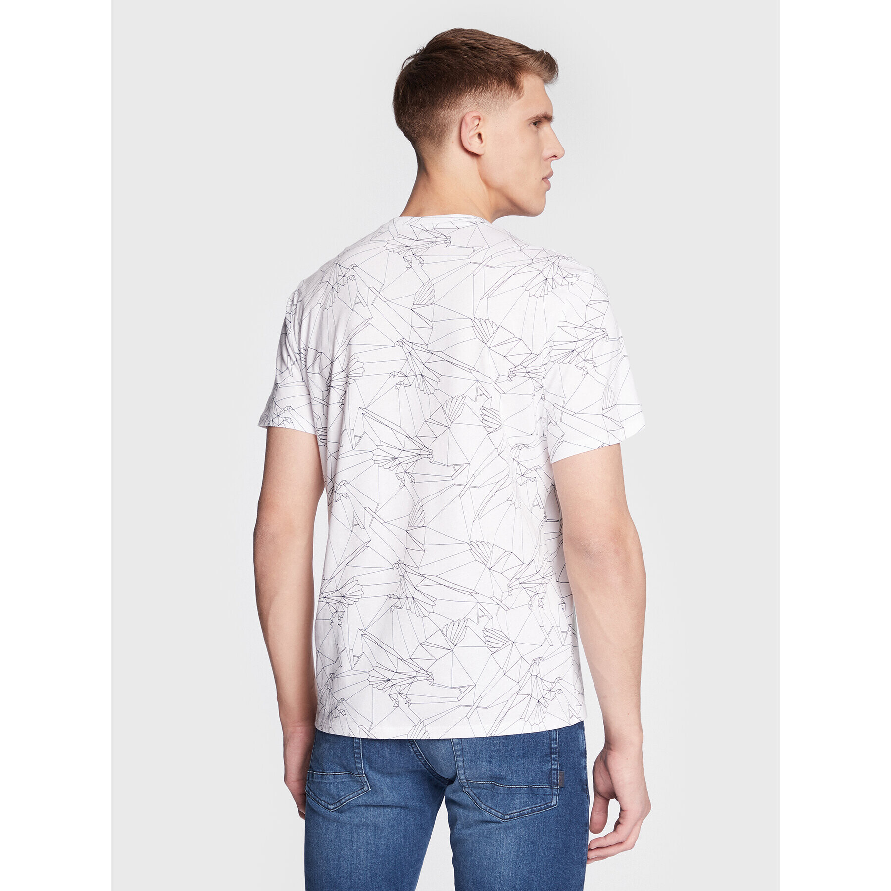 Armani Exchange T-Shirt 3RZTBP ZJ9TZ 01EK Bílá Regular Fit - Pepit.cz