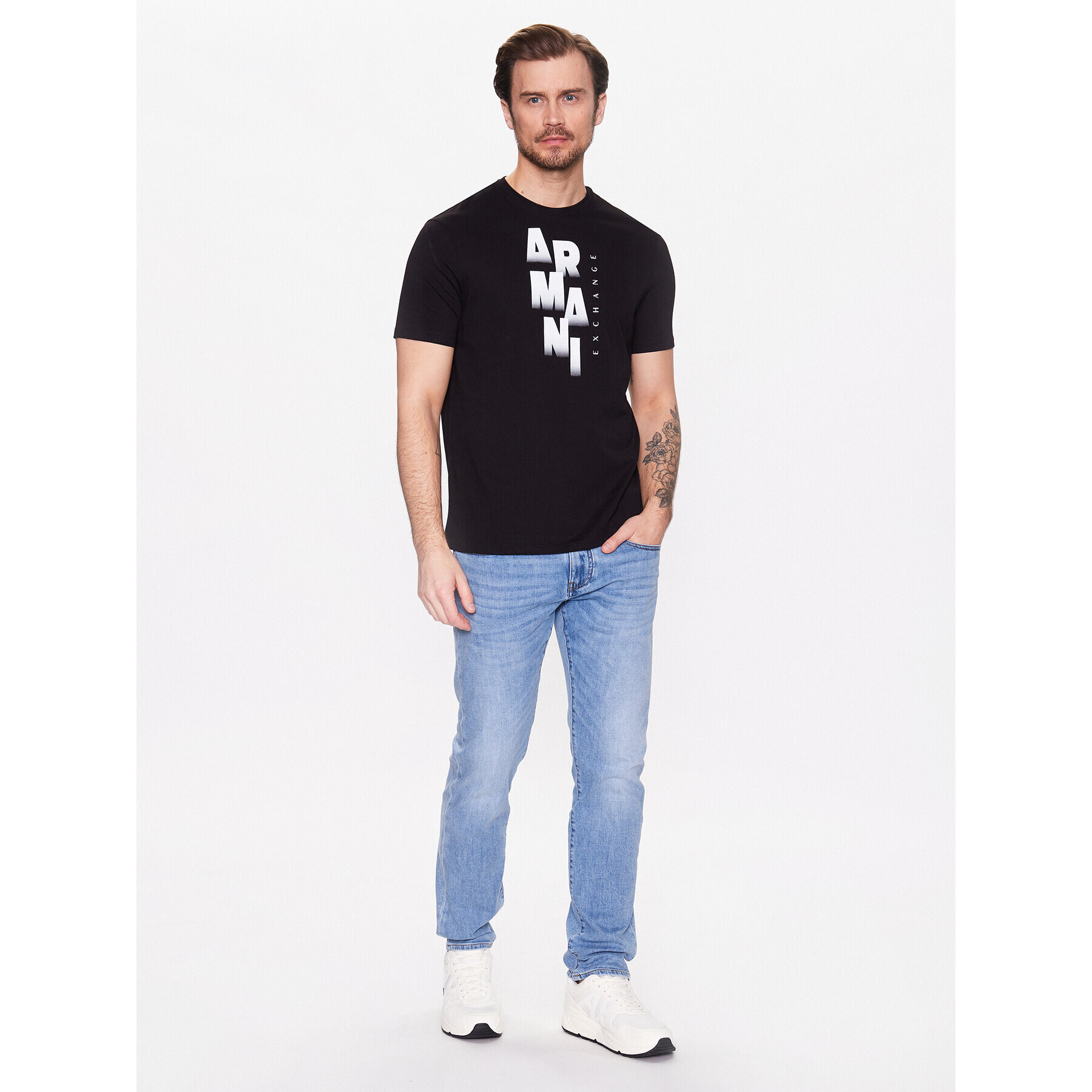 Armani Exchange T-Shirt 3RZTCP ZJGCZ 1200 Černá Regular Fit - Pepit.cz