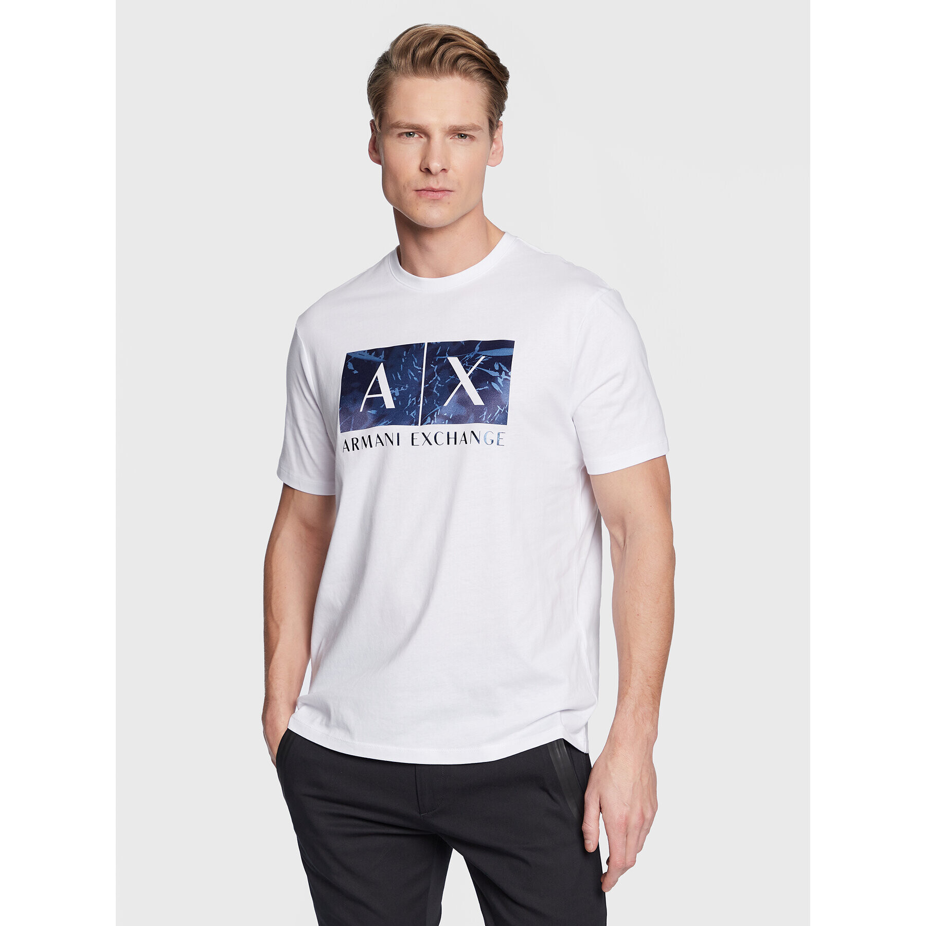 Armani Exchange T-Shirt 3RZTHA ZJH4Z 21CB Bílá Regular Fit - Pepit.cz