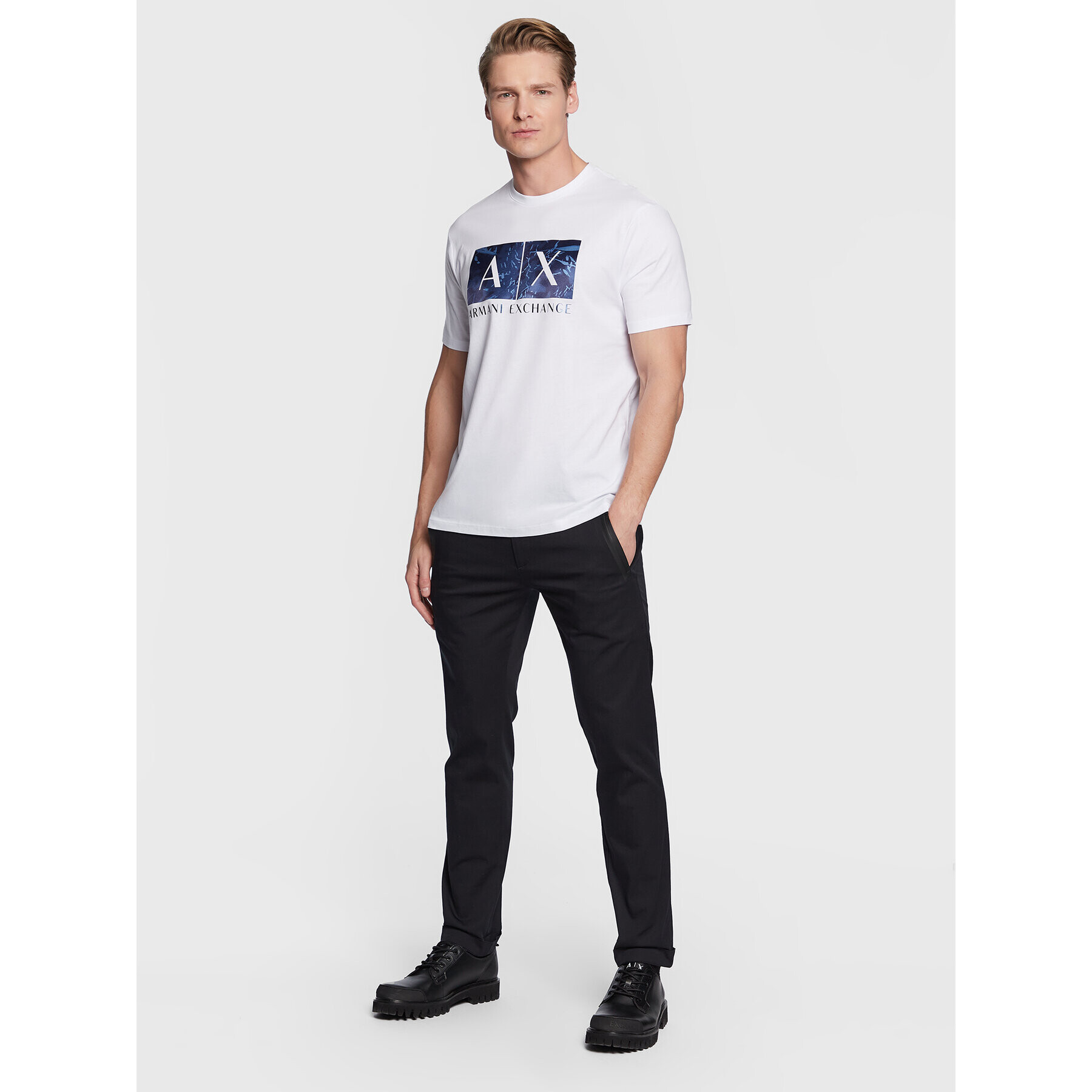 Armani Exchange T-Shirt 3RZTHA ZJH4Z 21CB Bílá Regular Fit - Pepit.cz