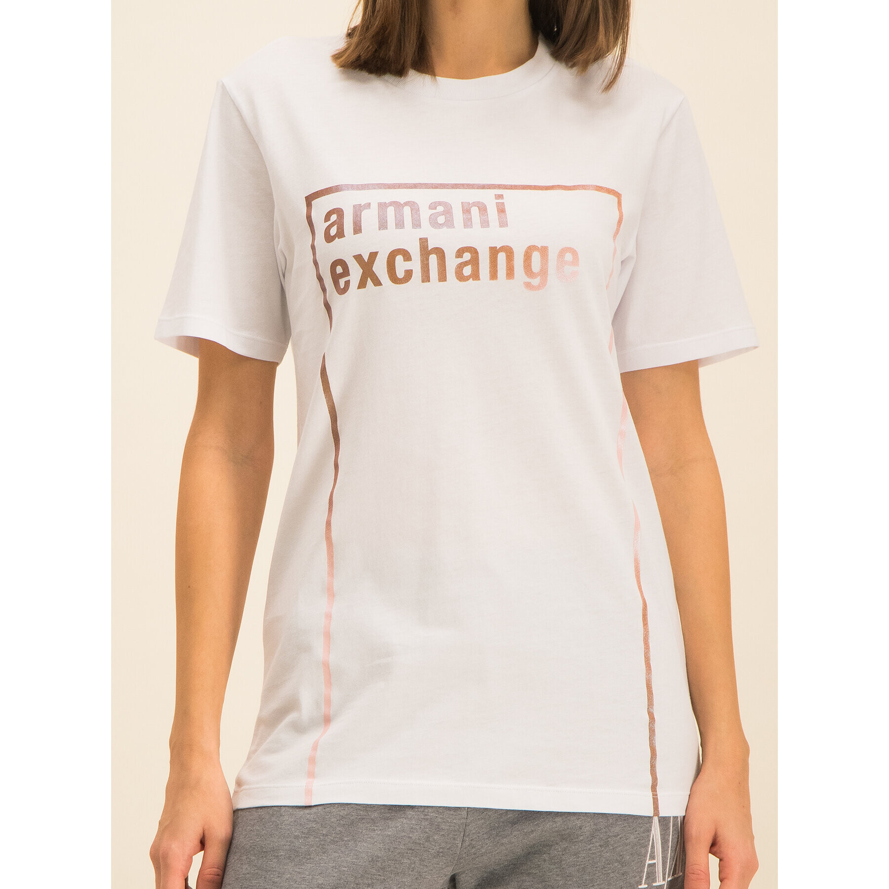 Armani Exchange T-Shirt 6GYTBE YJ73Z 1200 Bílá Regular Fit - Pepit.cz