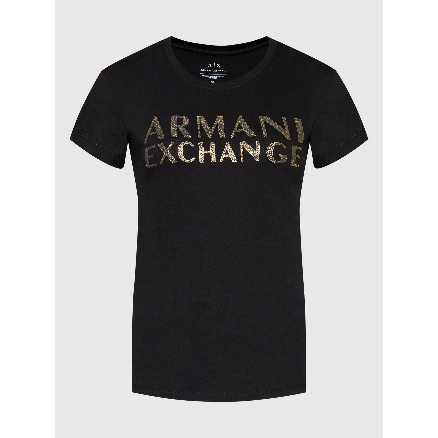 Armani Exchange T-Shirt 6LYT12 YJ6QZ 1200 Černá Regular Fit - Pepit.cz