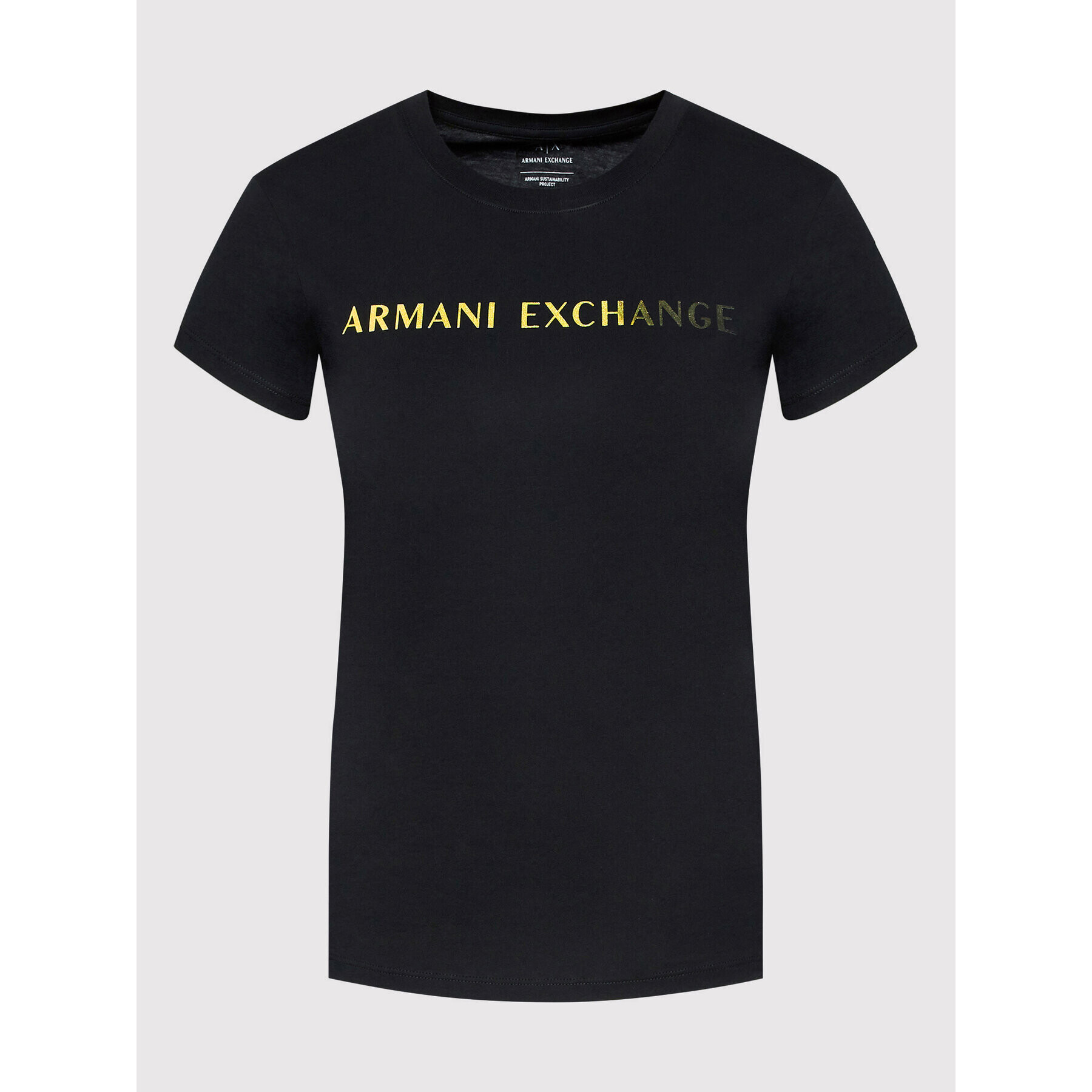 Armani Exchange T-Shirt 6LYT13 YJ8QZ 1200 Černá Regular Fit - Pepit.cz