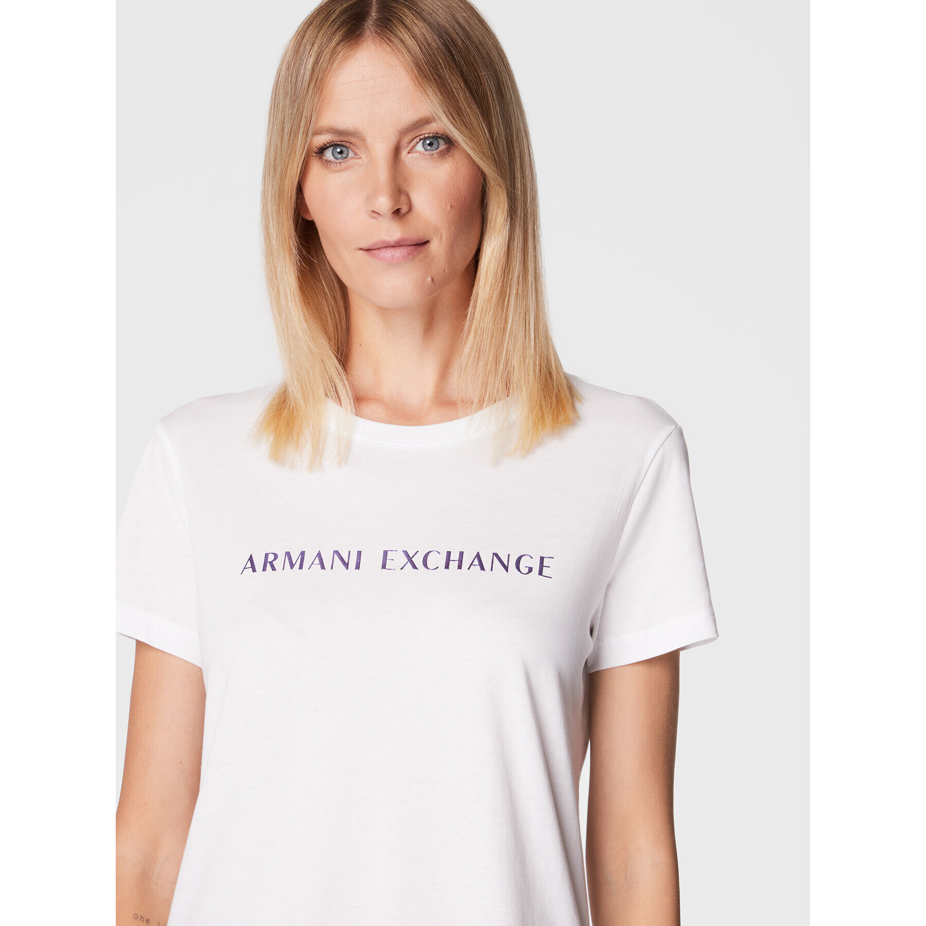 Armani Exchange T-Shirt 6LYT37 YJ16Z 1000 Bílá Regular Fit - Pepit.cz