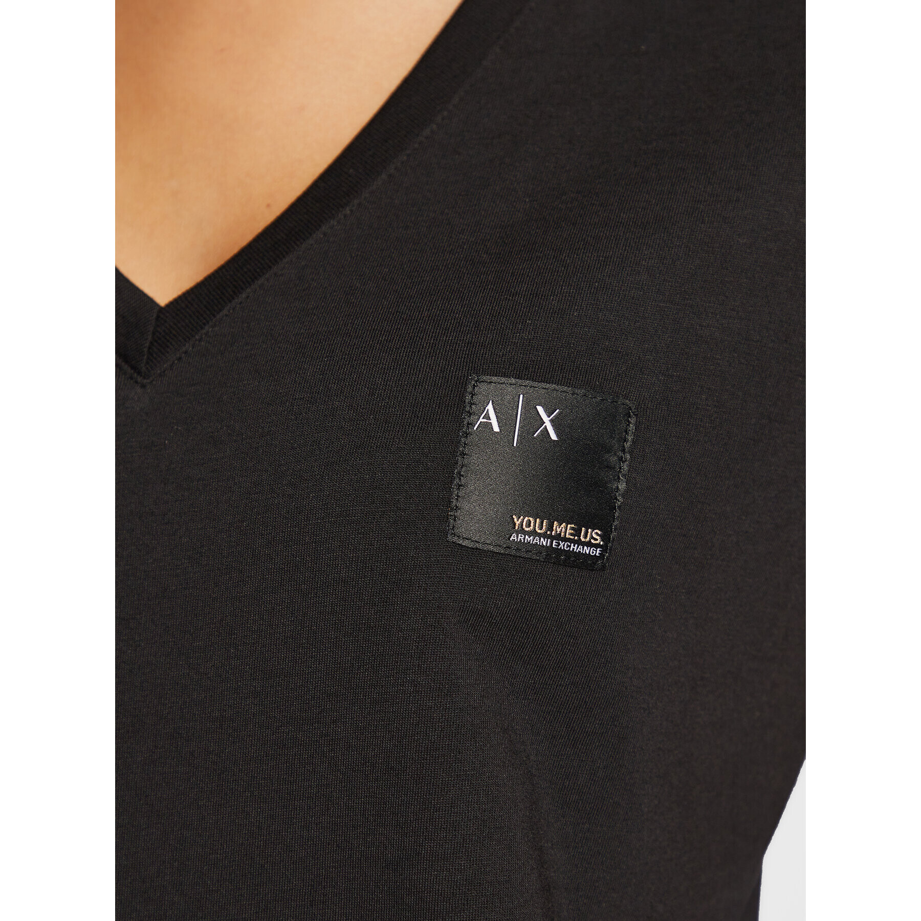 Armani Exchange T-Shirt 6LYT40 YJ6XZ 1200 Černá Regular Fit - Pepit.cz