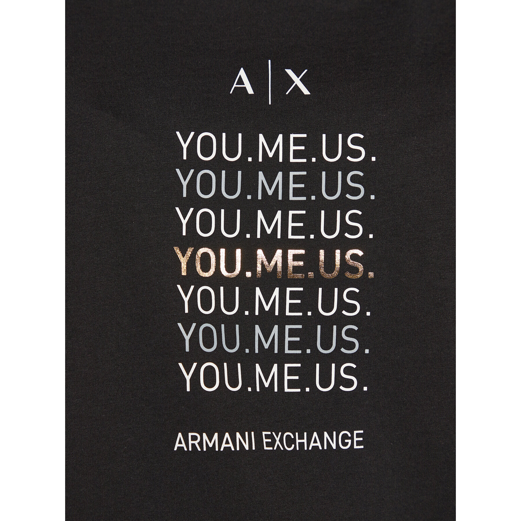 Armani Exchange T-Shirt 6LYT41 YJ6XZ 1200 Černá Regular Fit - Pepit.cz