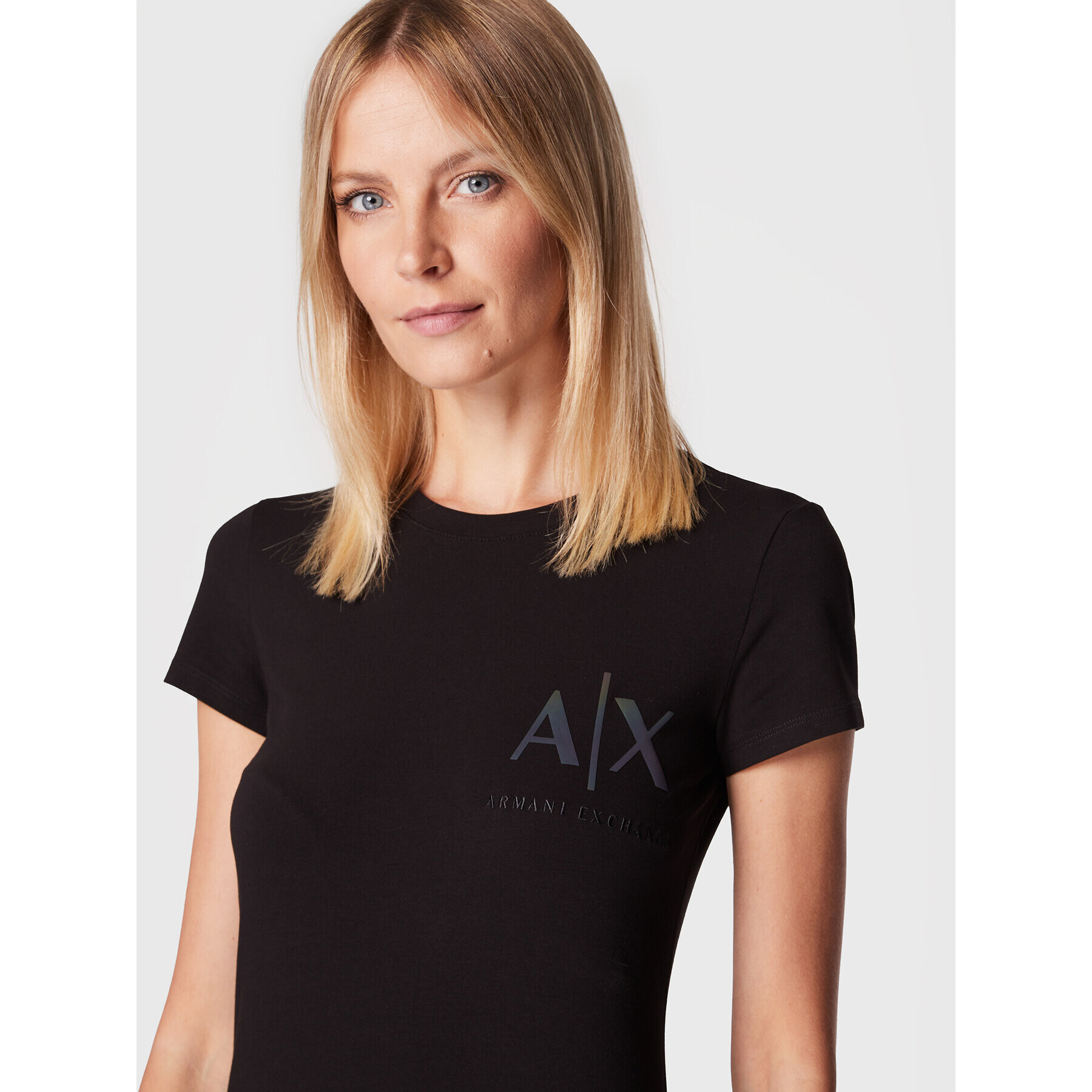 Armani Exchange T-Shirt 6LYTAD YJC7Z 1200 Černá Regular Fit - Pepit.cz