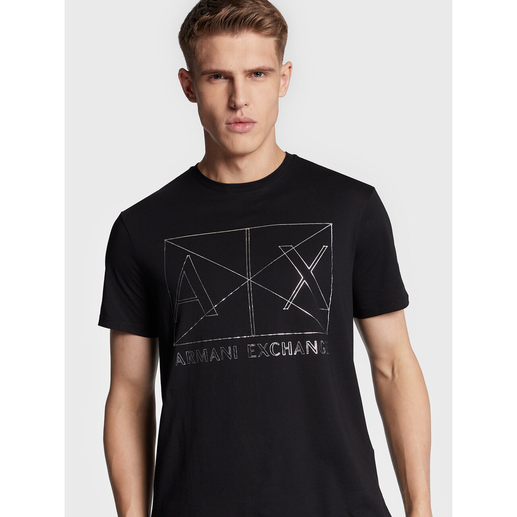 Armani Exchange T-Shirt 6LZTAM ZJA5Z 1200 Černá Regular Fit - Pepit.cz