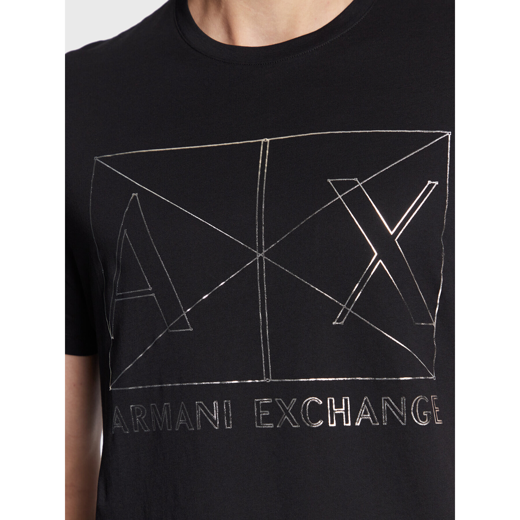 Armani Exchange T-Shirt 6LZTAM ZJA5Z 1200 Černá Regular Fit - Pepit.cz