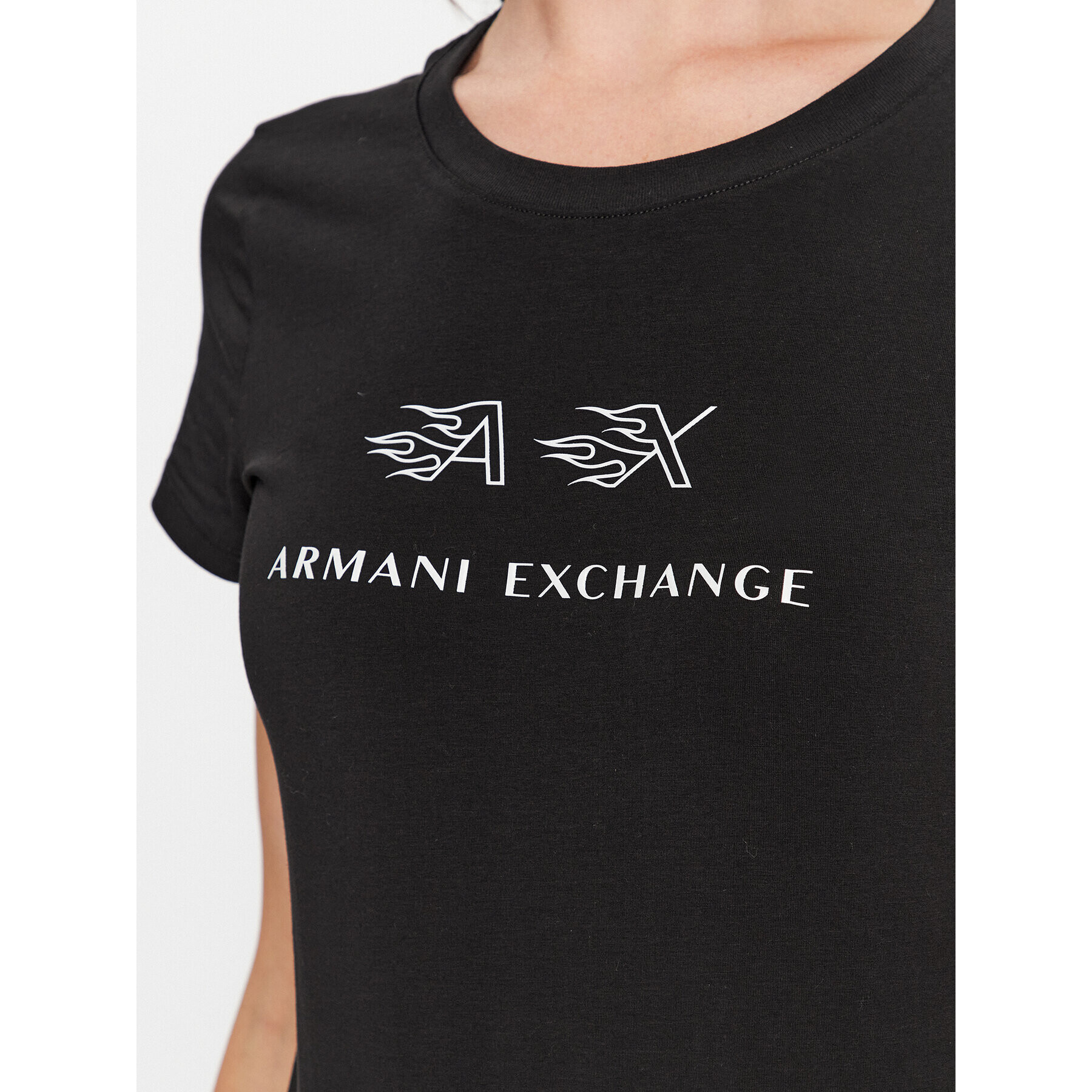 Armani Exchange T-Shirt 6RYT22 YJC7Z 1200 Černá Regular Fit - Pepit.cz