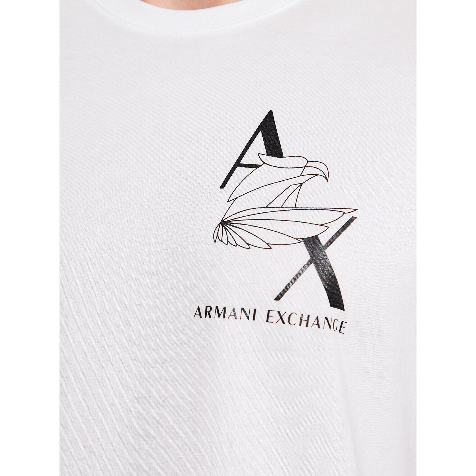 Armani Exchange T-Shirt 6RZTAM ZJ9TZ 1100 Bílá Regular Fit - Pepit.cz