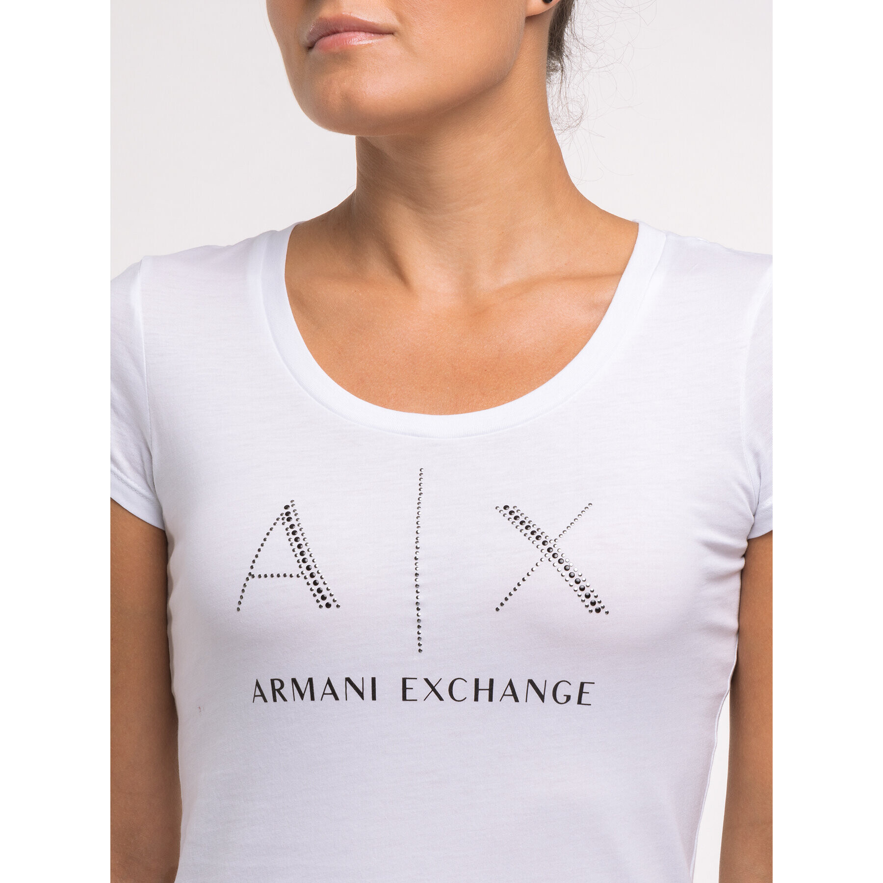 Armani Exchange T-Shirt 8NYT83 YJ16Z 1000 Bílá Regular Fit - Pepit.cz