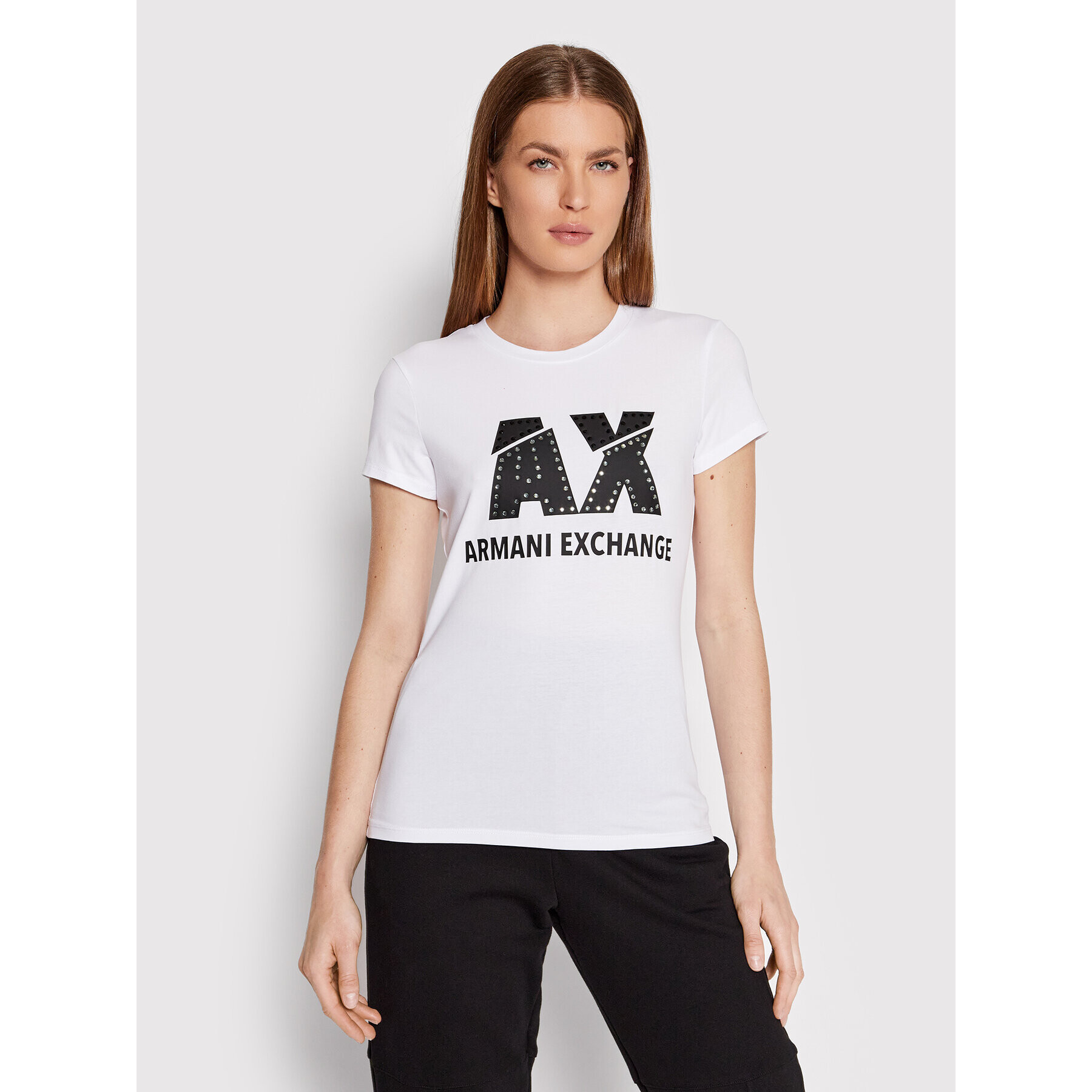 Armani Exchange T-Shirt 8NYT86 Y8C7Z 1000 Bílá Slim Fit - Pepit.cz