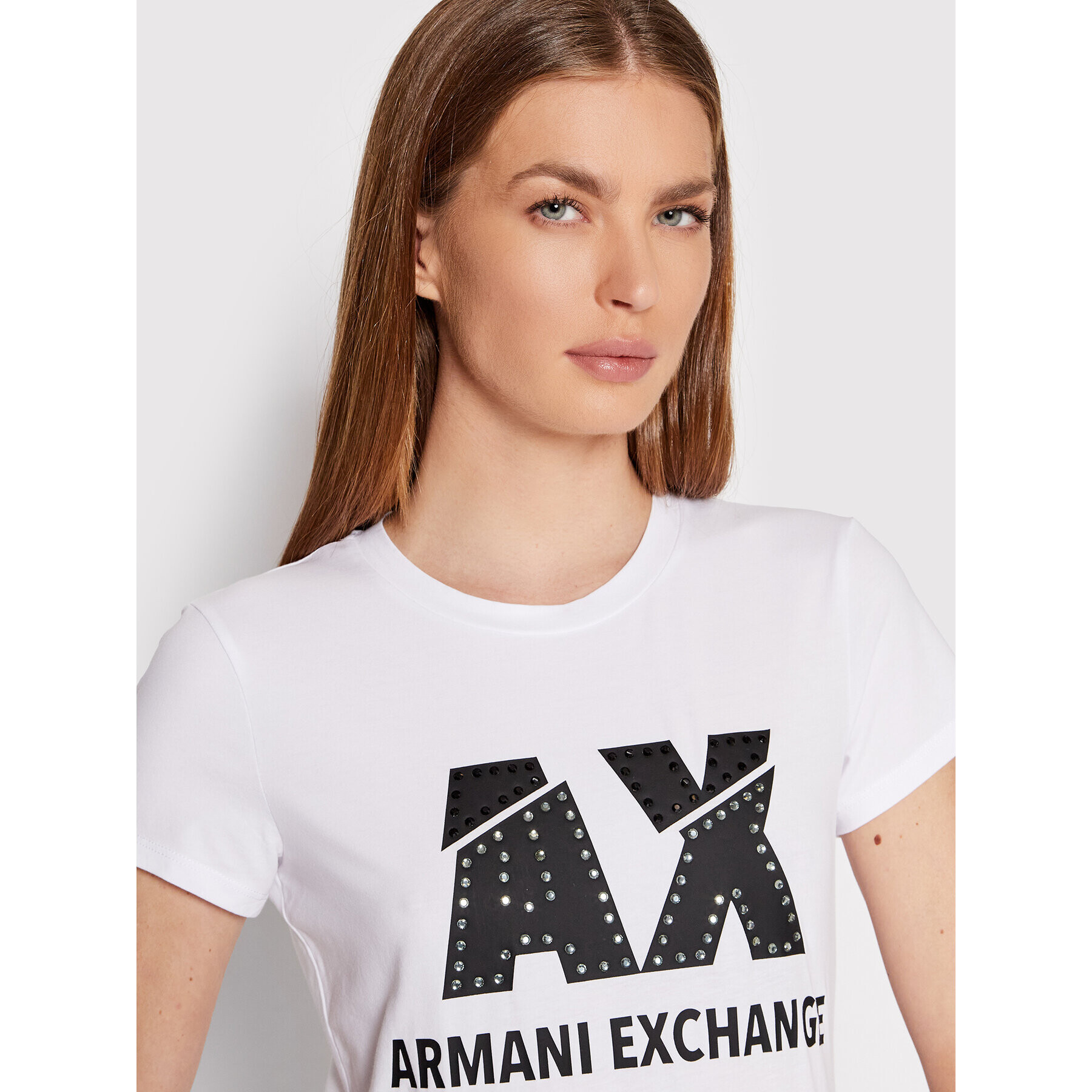 Armani Exchange T-Shirt 8NYT86 Y8C7Z 1000 Bílá Slim Fit - Pepit.cz