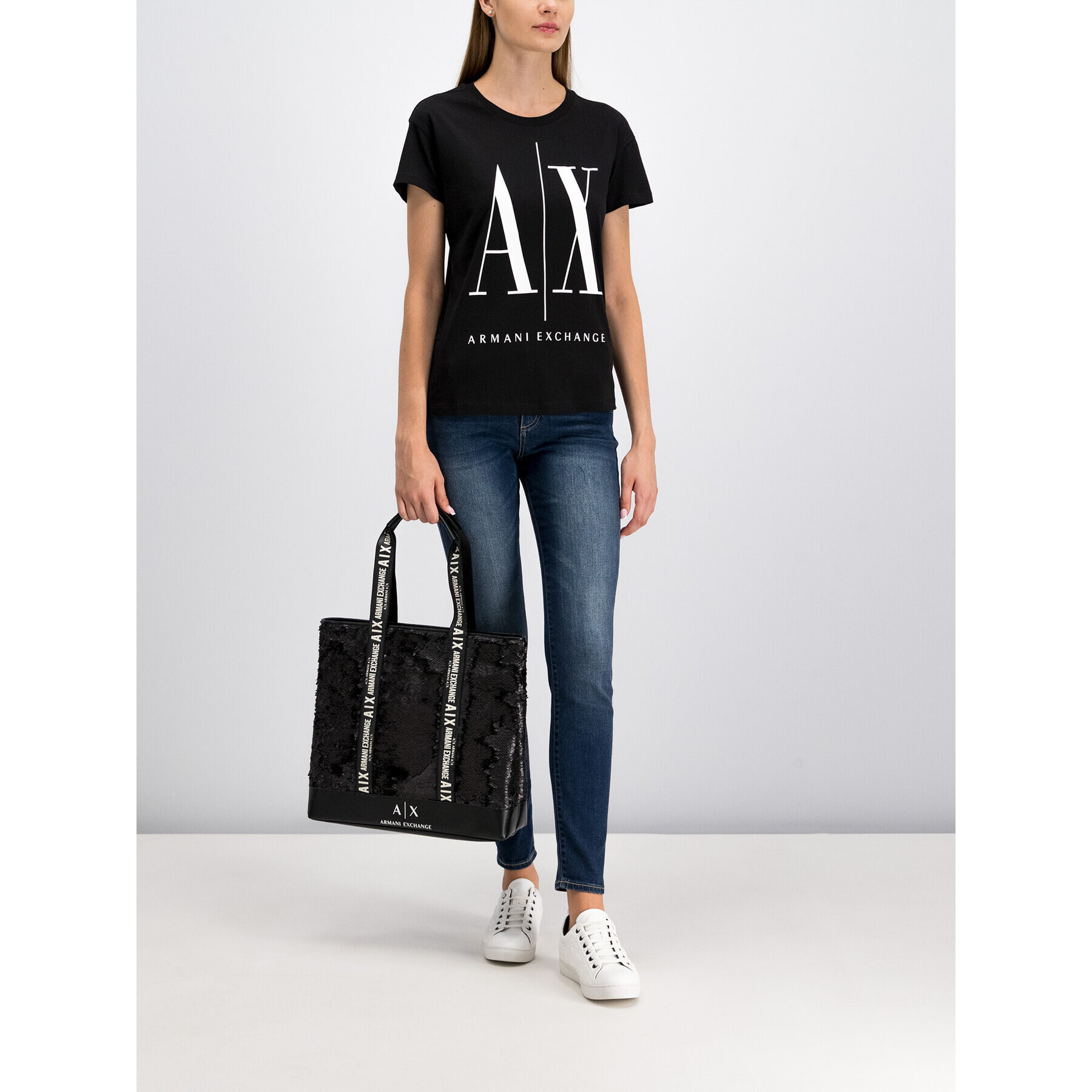 Armani Exchange T-Shirt 8NYTCX YJG3Z 1200 Černá Regular Fit - Pepit.cz