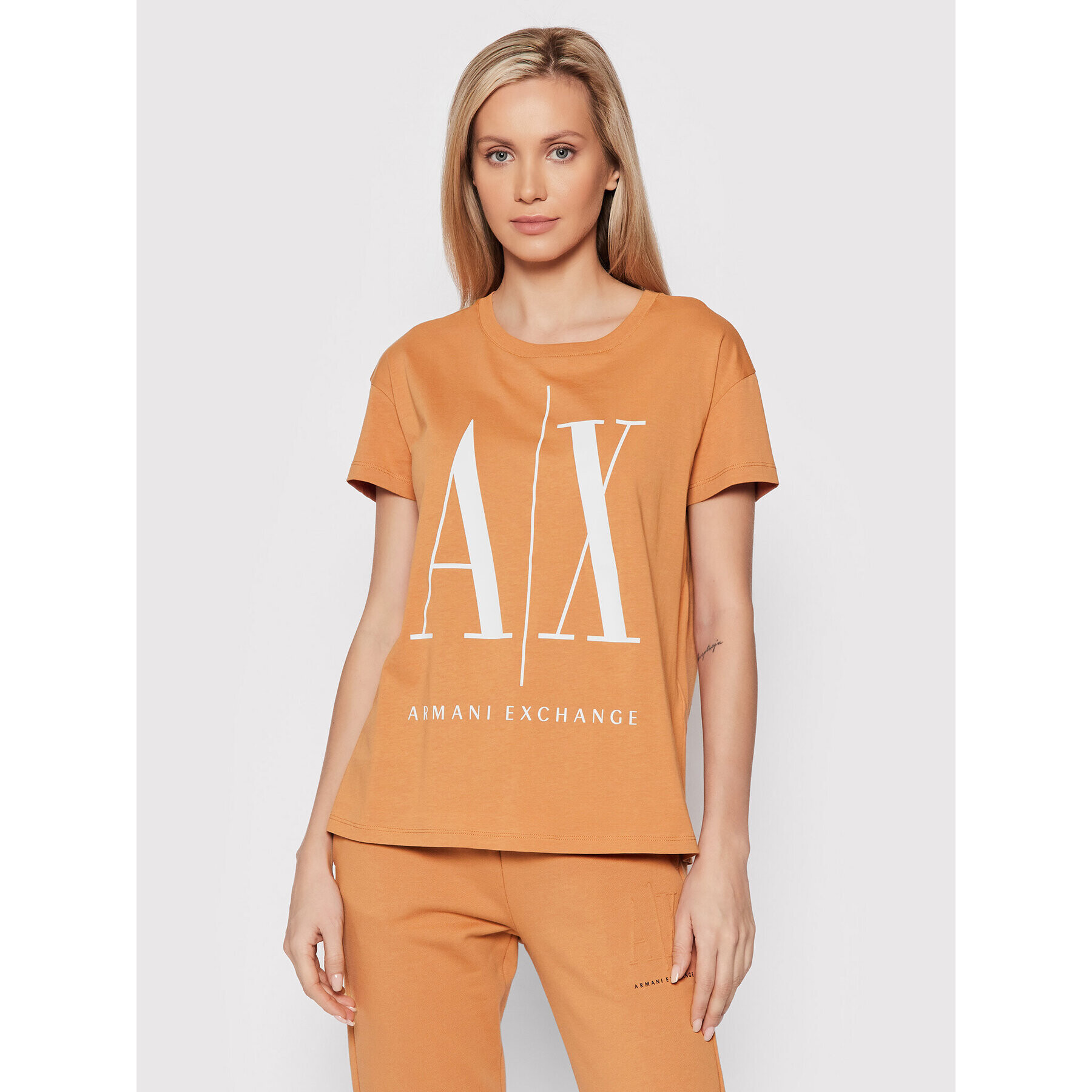 Armani Exchange T-Shirt 8NYTCX YJG3Z 1764 Oranžová Regular Fit - Pepit.cz