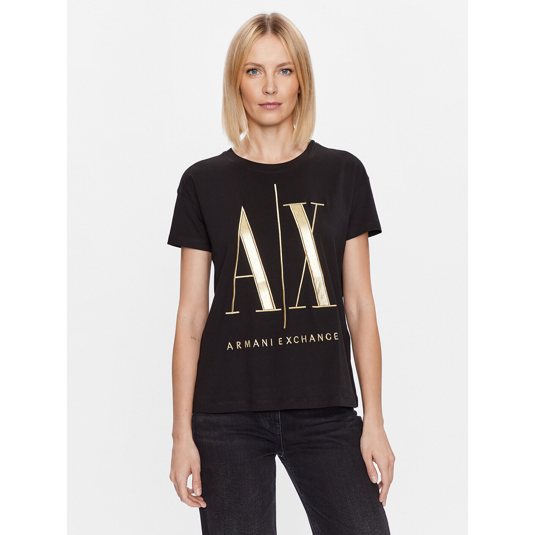 Armani Exchange T-Shirt 8NYTMX YJG3Z 1200 Černá Regular Fit - Pepit.cz