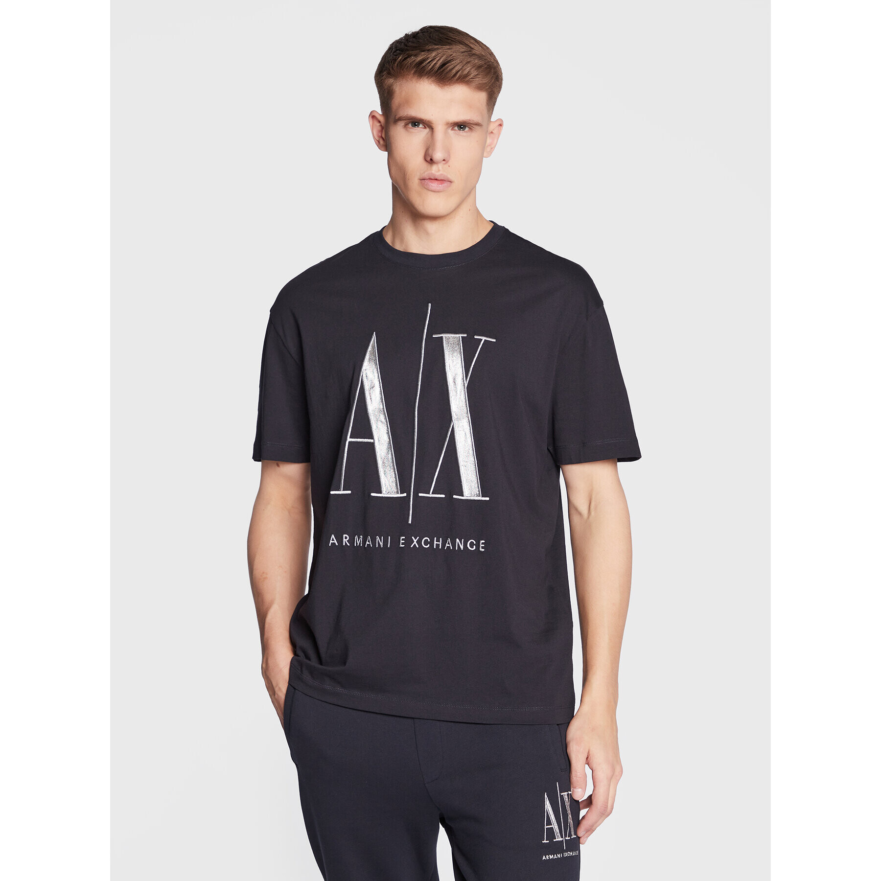 Armani Exchange T-Shirt 8NZTPQ ZJH4Z 1510 Tmavomodrá Regular Fit - Pepit.cz