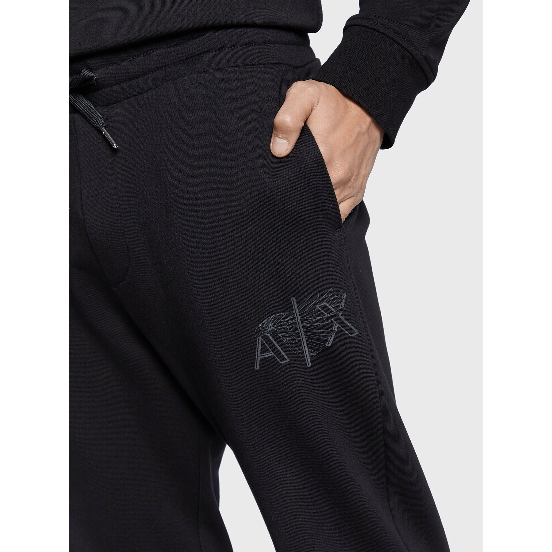 Armani Exchange Teplákové kalhoty 6LZPHG ZJ6RZ 1200 Černá Regular Fit - Pepit.cz