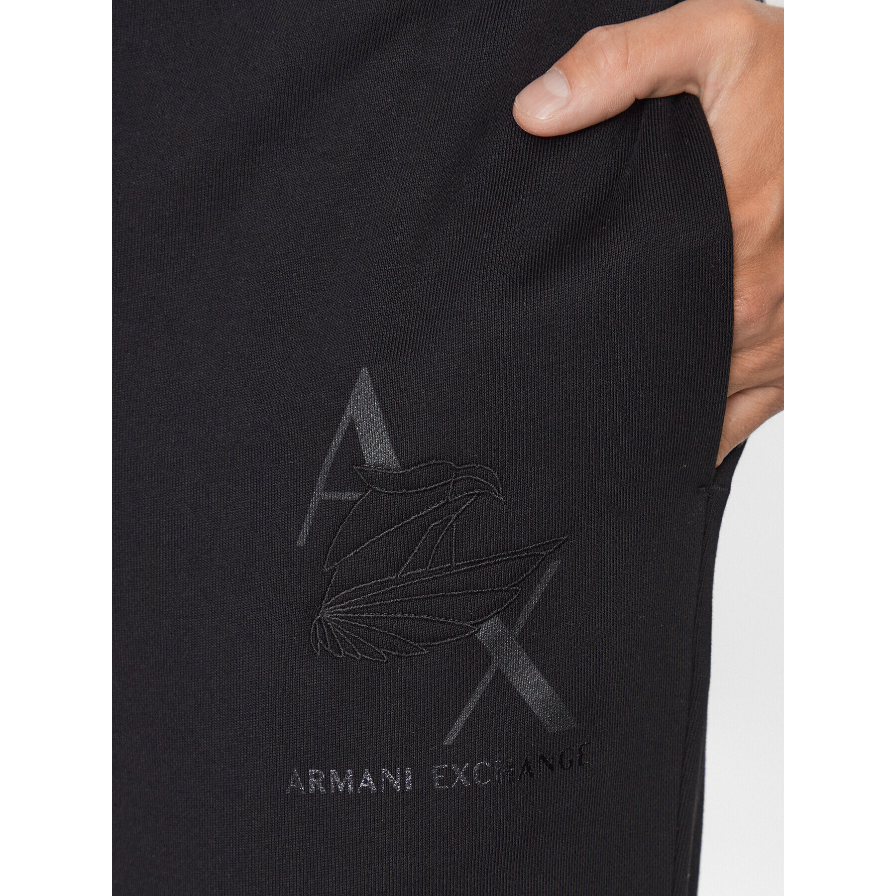 Armani Exchange Teplákové kalhoty 6RZPAL ZJ9KZ 1200 Černá Regular Fit - Pepit.cz