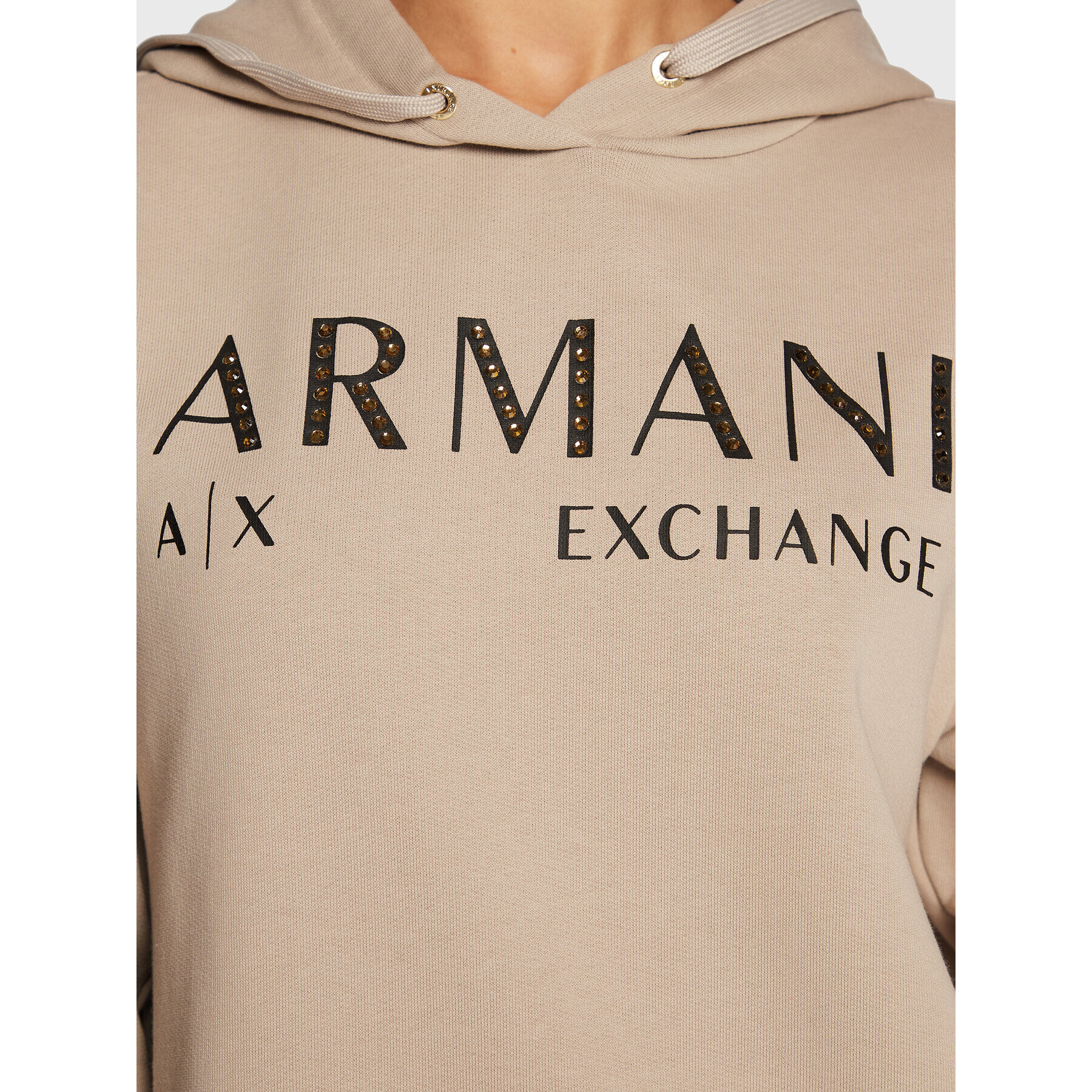 Armani Exchange Úpletové šaty 6LYA78 YJ5TZ 1768 Béžová Regular Fit - Pepit.cz