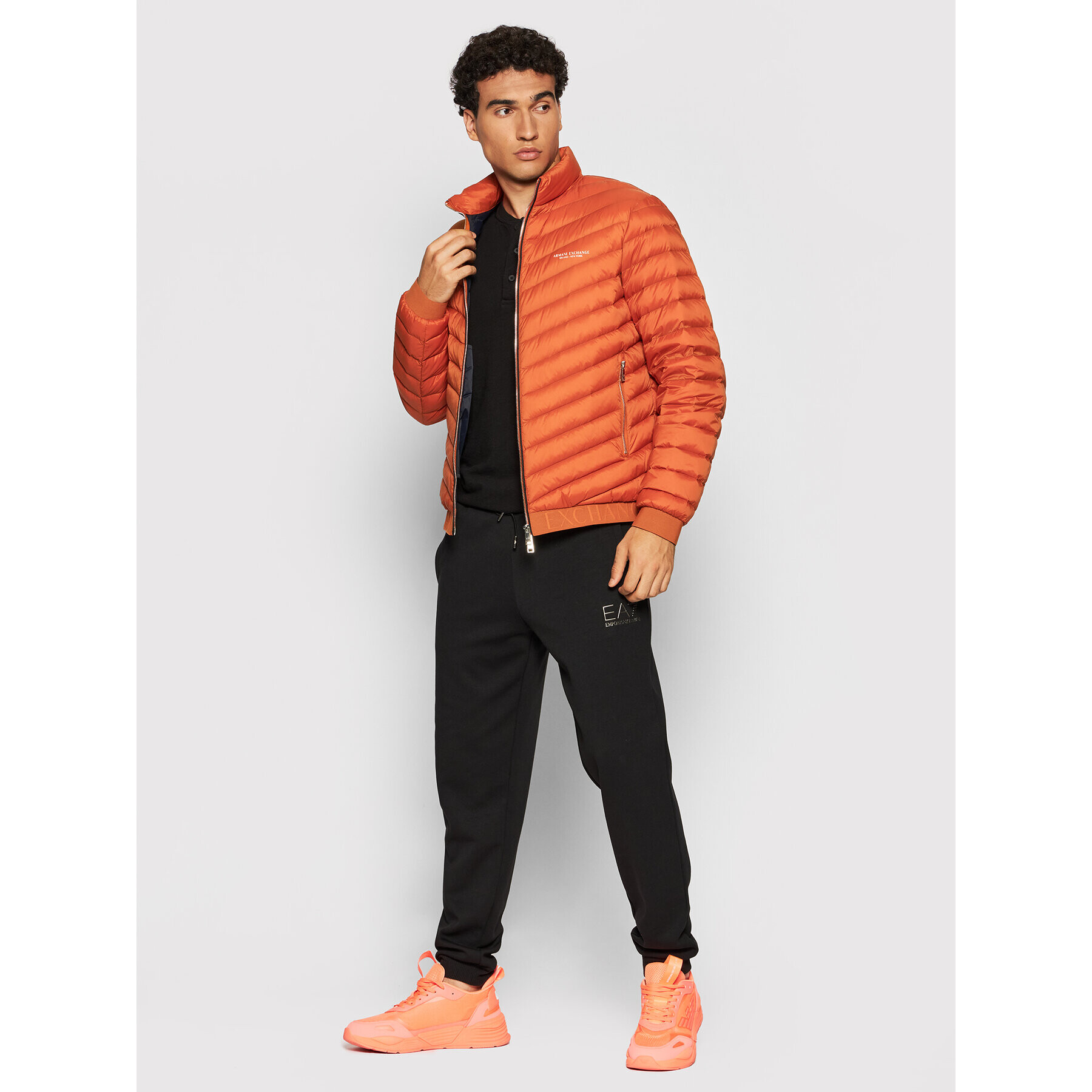 Armani Exchange Vatovaná bunda 8NZB52 ZNW3Z 8600 Oranžová Regular Fit - Pepit.cz