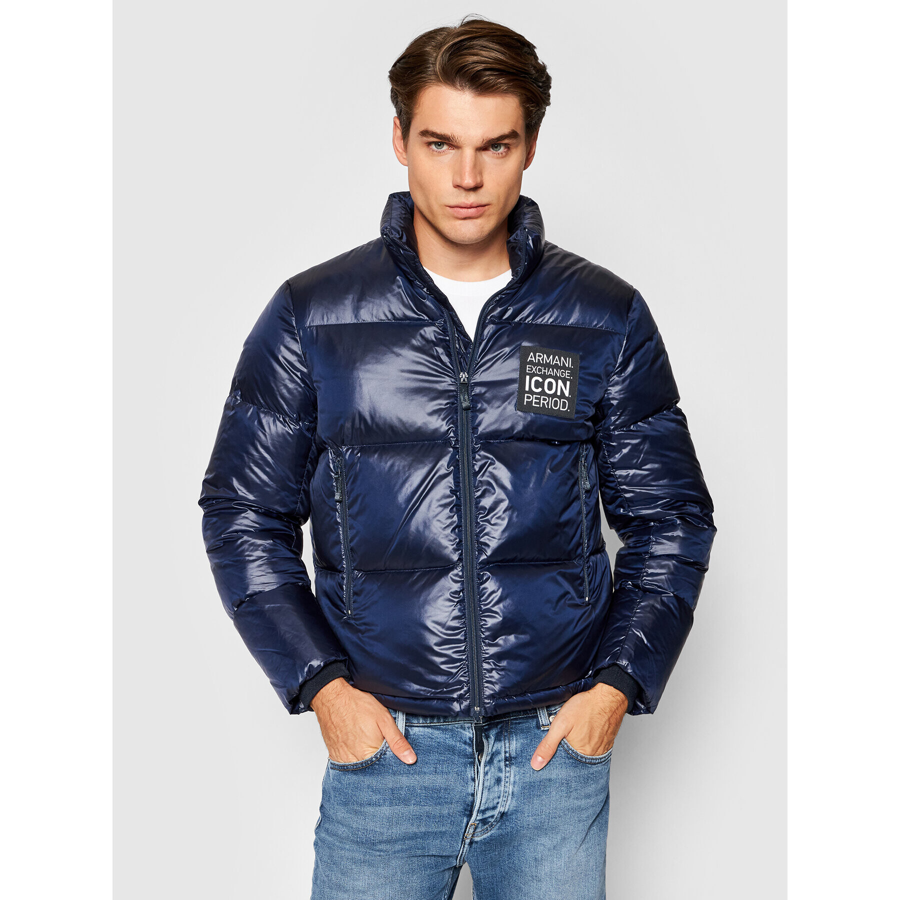 Armani Exchange Vatovaná bunda 8NZBP2 ZNYNZ 1583 Tmavomodrá Regular Fit - Pepit.cz