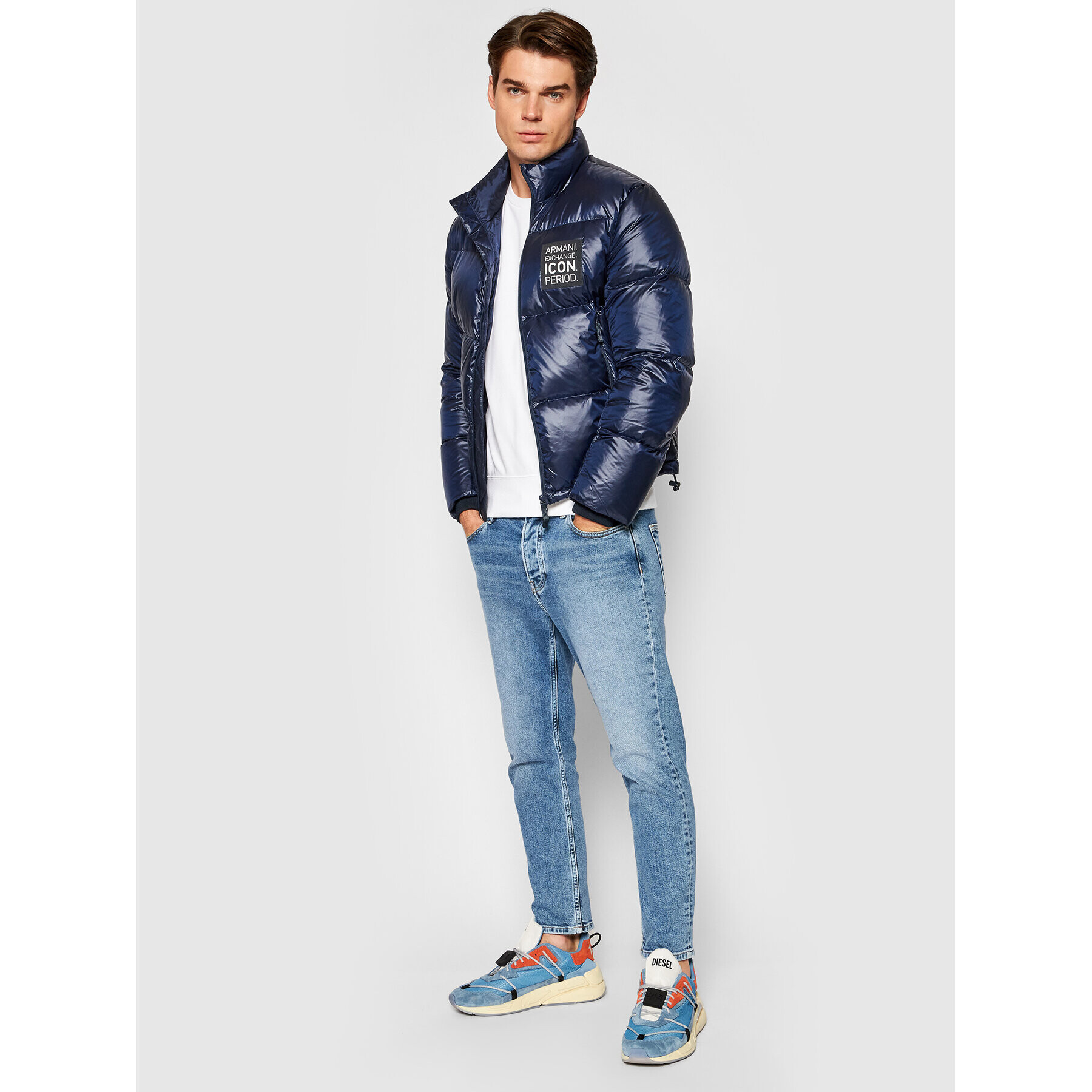 Armani Exchange Vatovaná bunda 8NZBP2 ZNYNZ 1583 Tmavomodrá Regular Fit - Pepit.cz