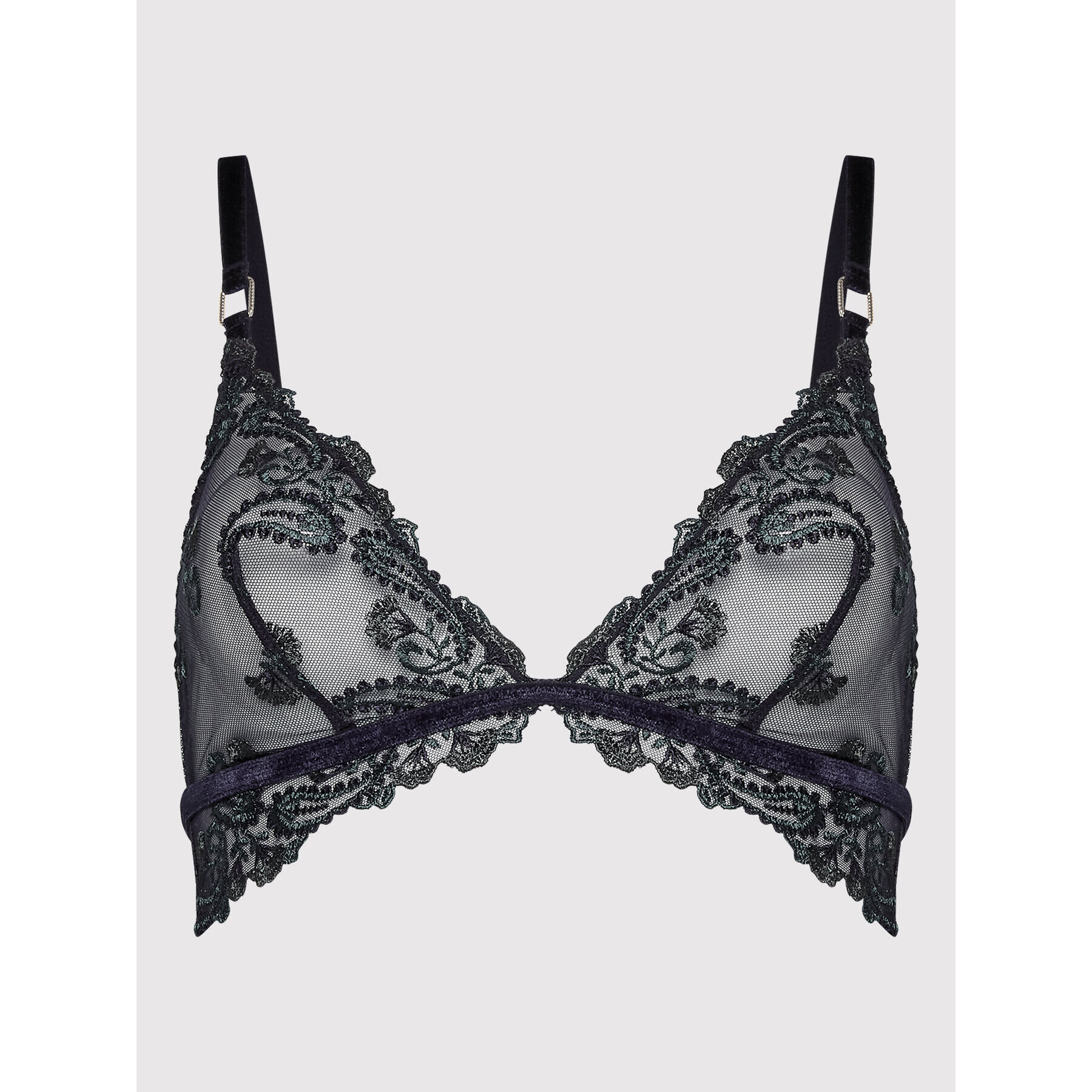 Aubade Podprsenka Bralette Velvet Memories RB10 Tmavomodrá - Pepit.cz