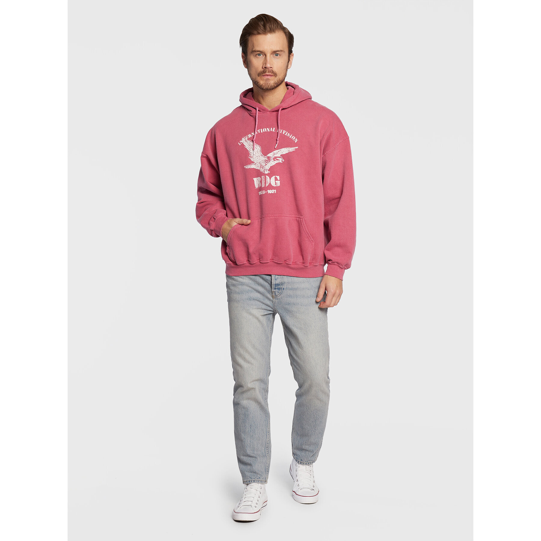 BDG Urban Outfitters Mikina 75327445 Růžová Relaxed Fit - Pepit.cz