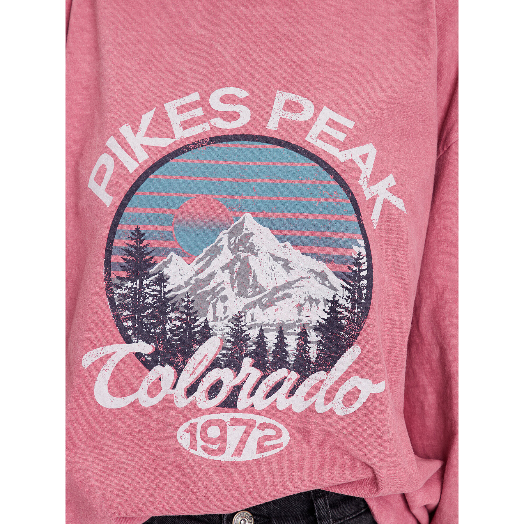 BDG Urban Outfitters Mikina BDG PIKES PEAKS SKATE LS 76471234 Růžová Oversize - Pepit.cz