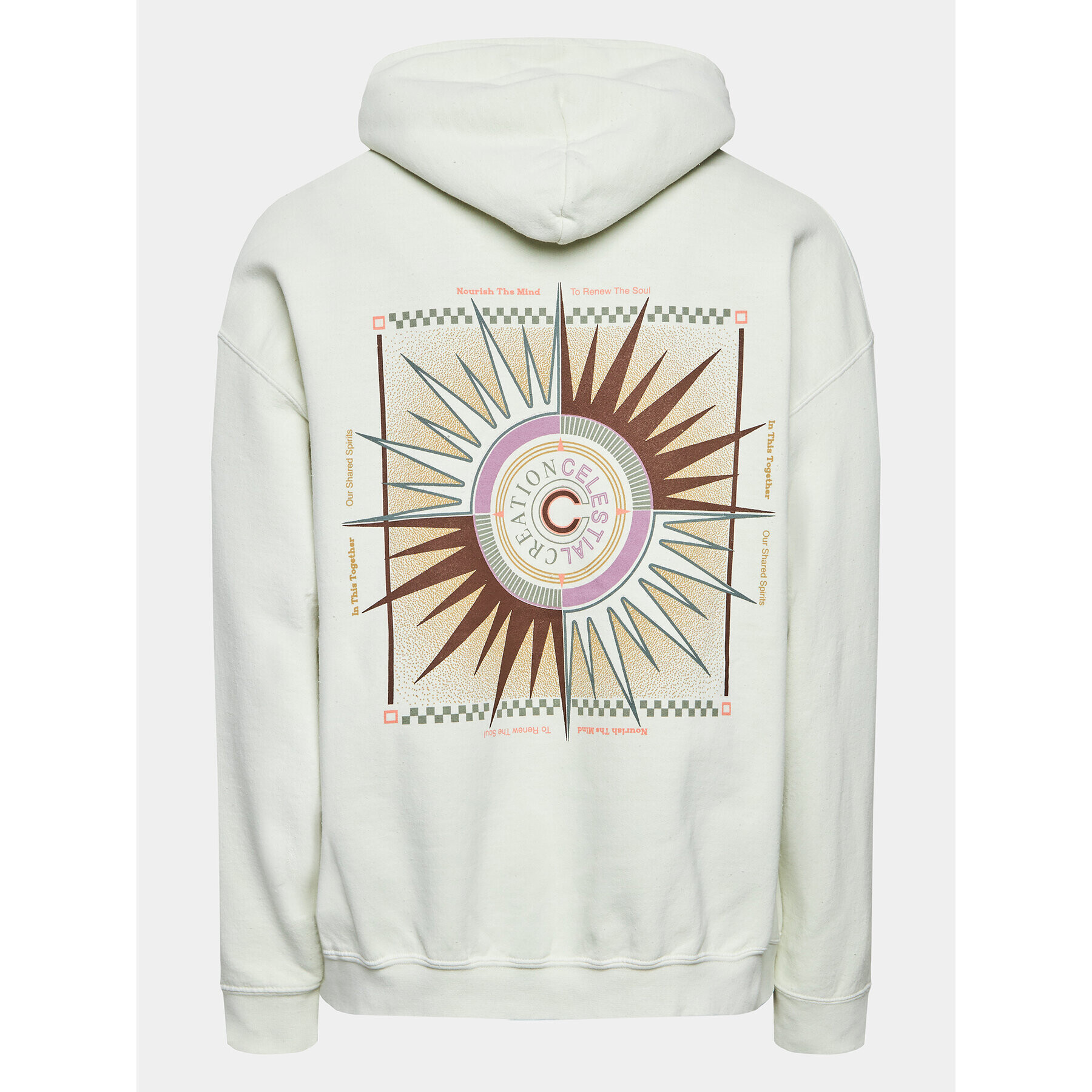 BDG Urban Outfitters Mikina Celestial Create Hood 77173664 Béžová Oversize - Pepit.cz