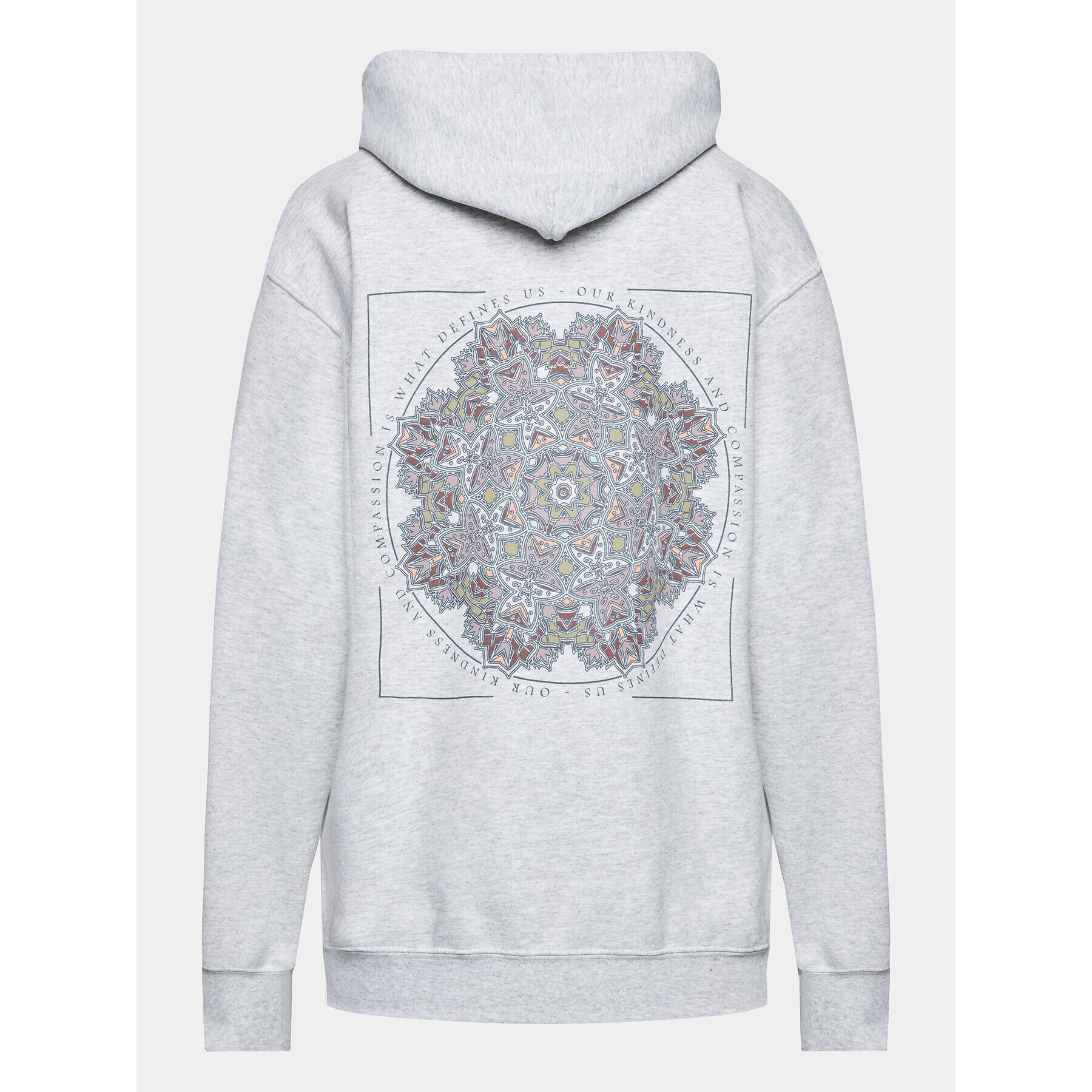 BDG Urban Outfitters Mikina Org Mandala Zip Thru 77173169 Šedá Zipped Hoodie Fit - Pepit.cz