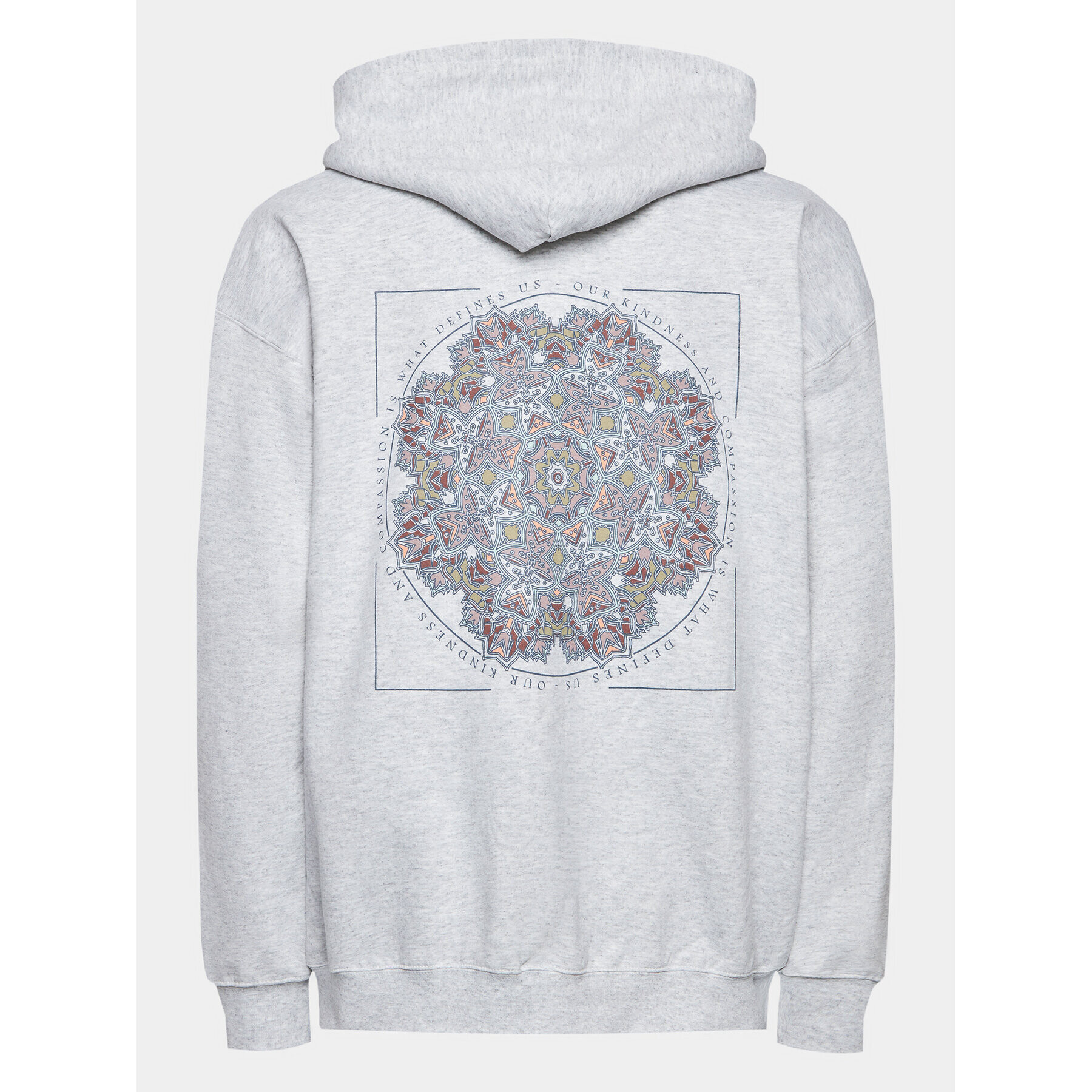 BDG Urban Outfitters Mikina Org Mandala Zip Thru 77173169 Šedá Zipped Hoodie Fit - Pepit.cz