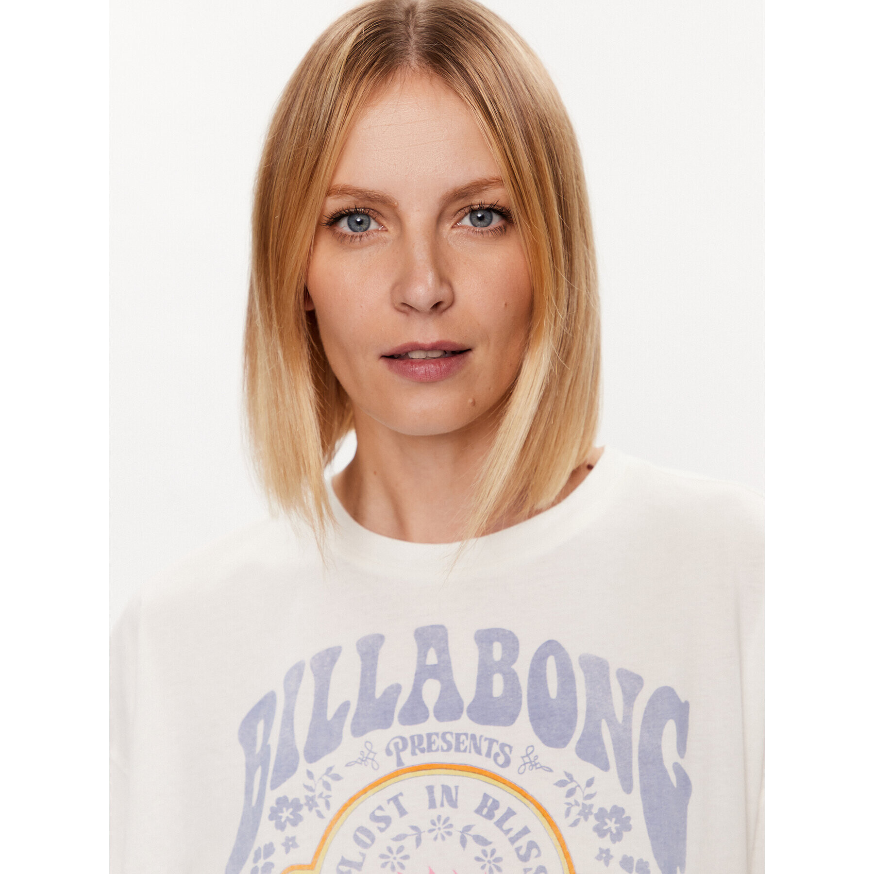 Billabong T-Shirt Peace And Love EBJZT00111 Bílá Relaxed Fit - Pepit.cz