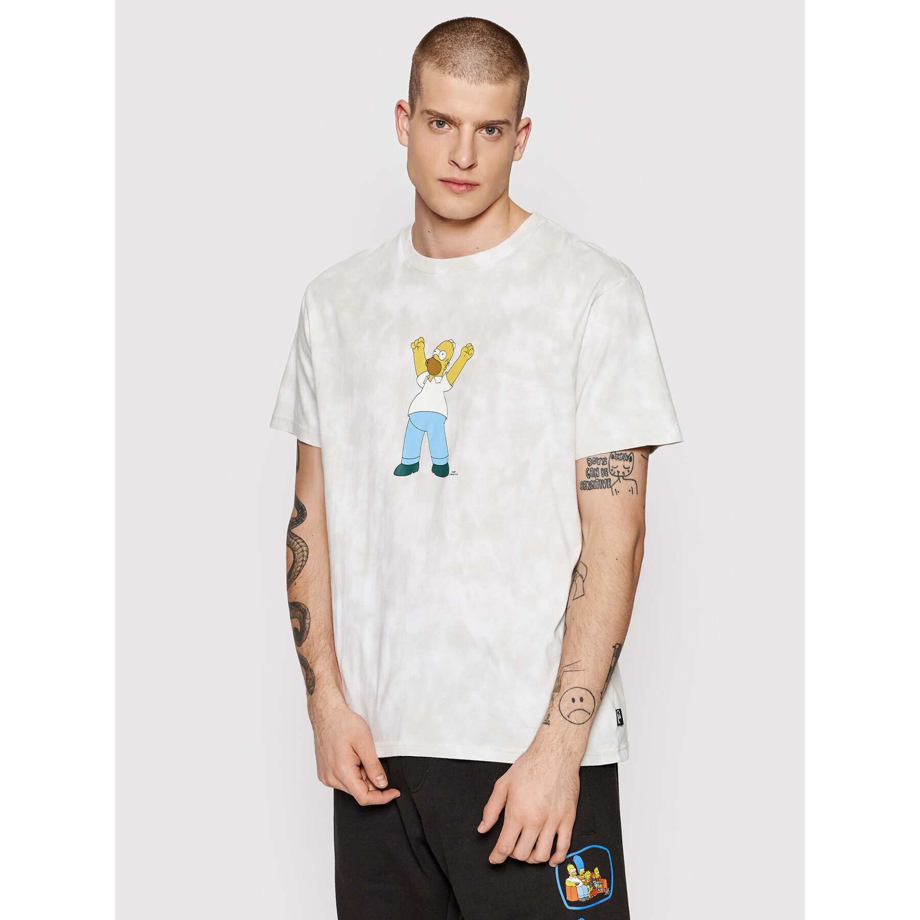 Billabong T-Shirt SIMPSONS Homer A1SS37 Béžová Relaxed Fit - Pepit.cz