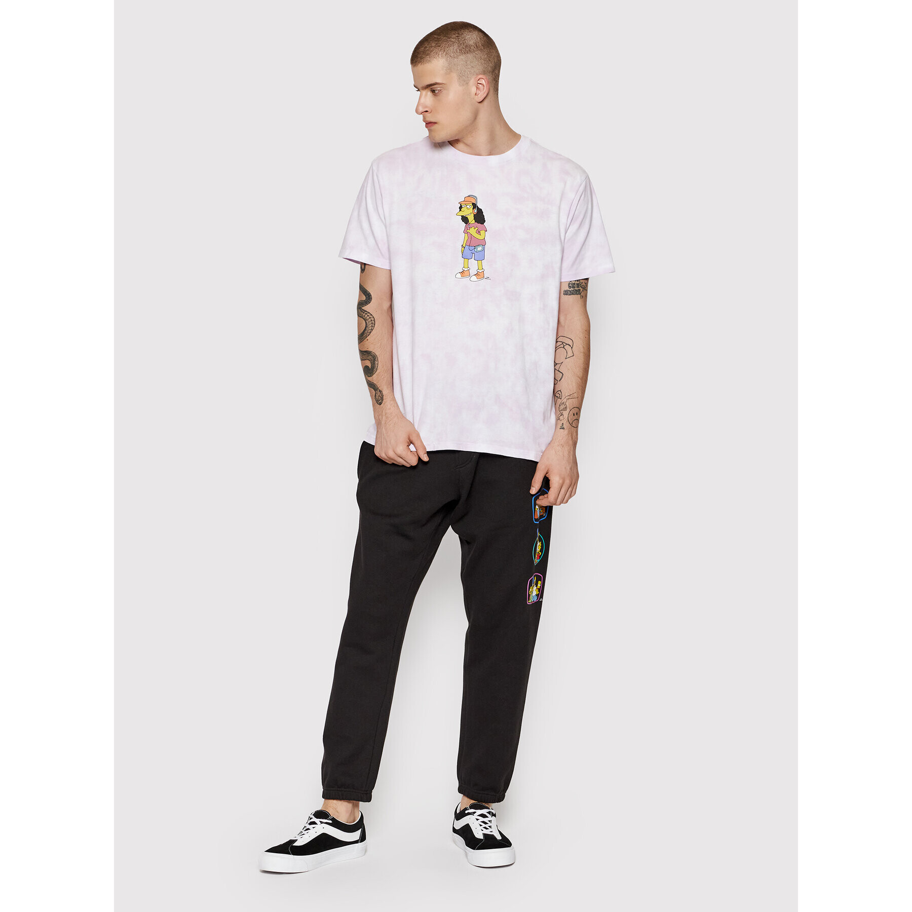 Billabong T-Shirt SIMPSONS Otto A1SS38 Fialová Relaxed Fit - Pepit.cz