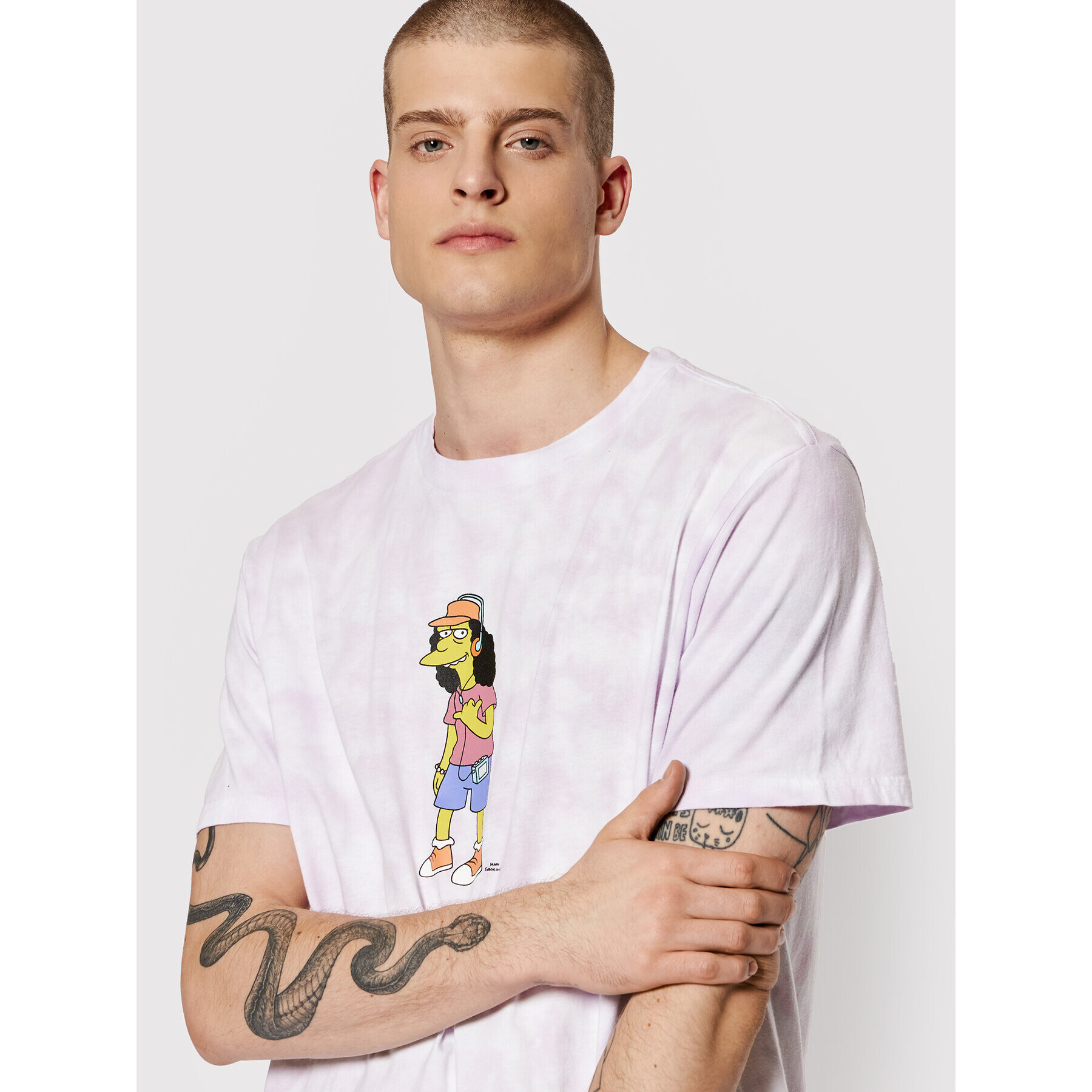 Billabong T-Shirt SIMPSONS Otto A1SS38 Fialová Relaxed Fit - Pepit.cz