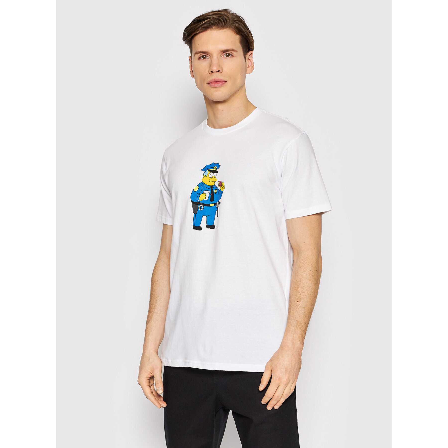 Billabong T-Shirt SIMPSONS Wiggum Donut C1SS88 BIP2 Bílá Regular Fit - Pepit.cz