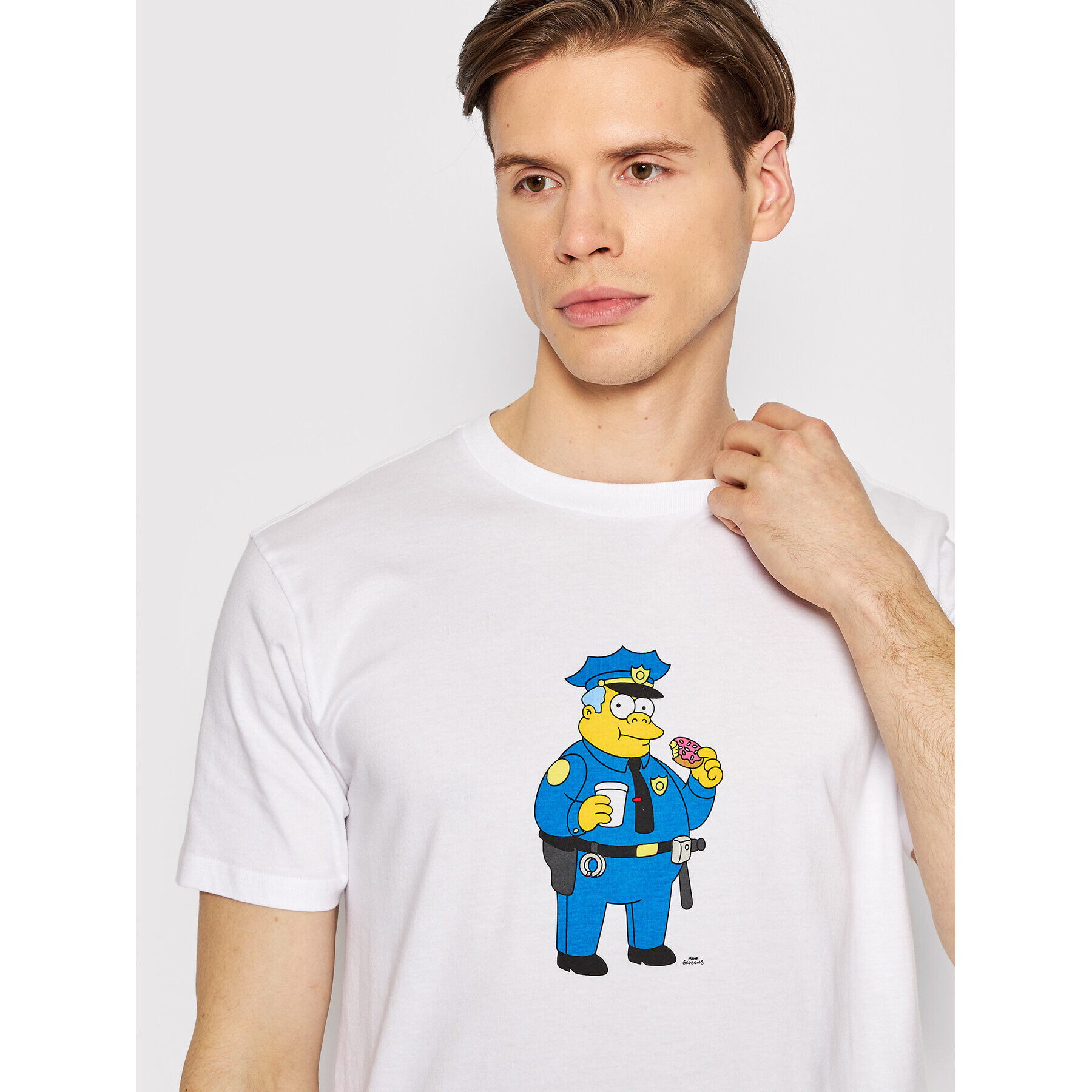 Billabong T-Shirt SIMPSONS Wiggum Donut C1SS88 BIP2 Bílá Regular Fit - Pepit.cz