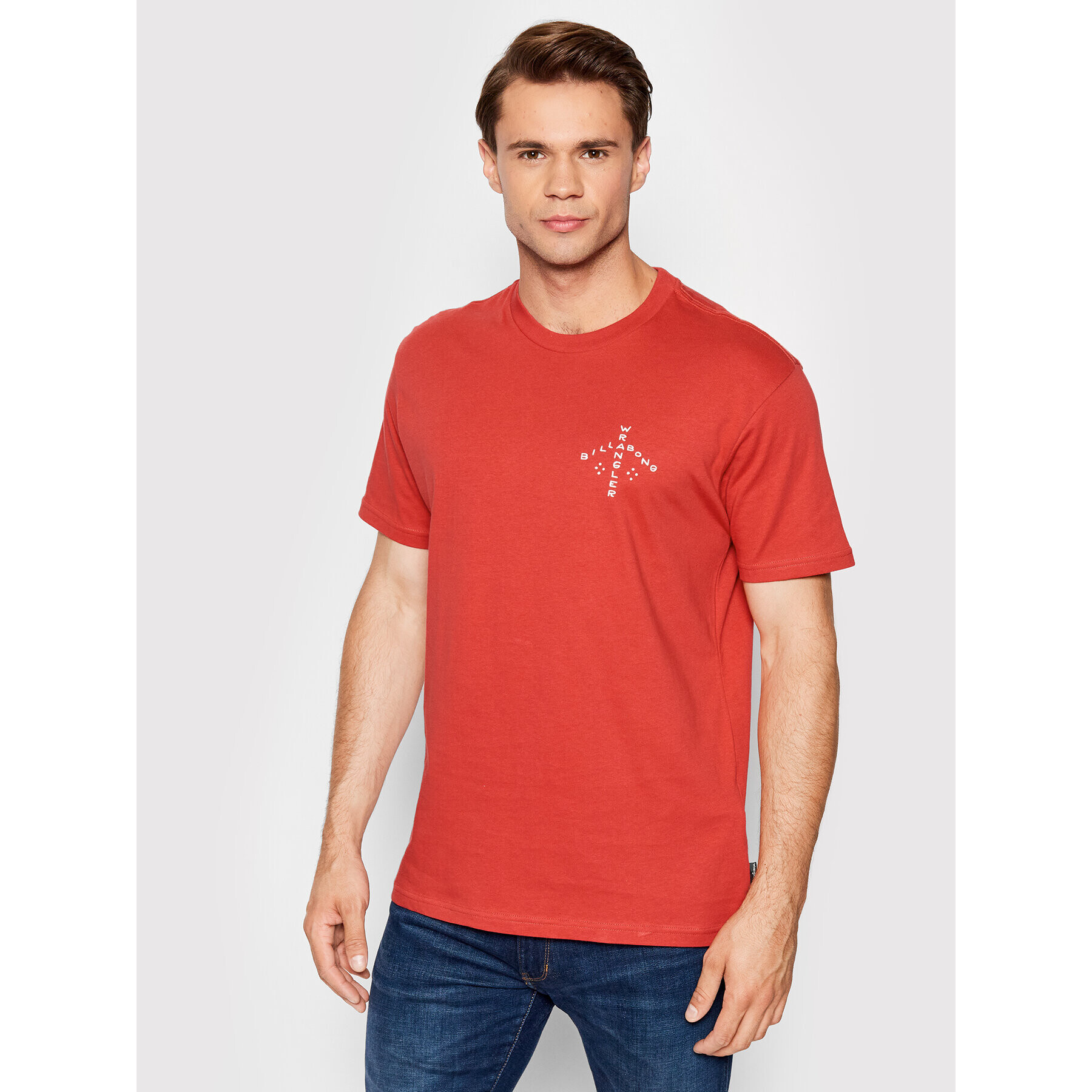 Billabong T-Shirt WRANGLER Trading Post D1SS35 Červená Regular Fit - Pepit.cz