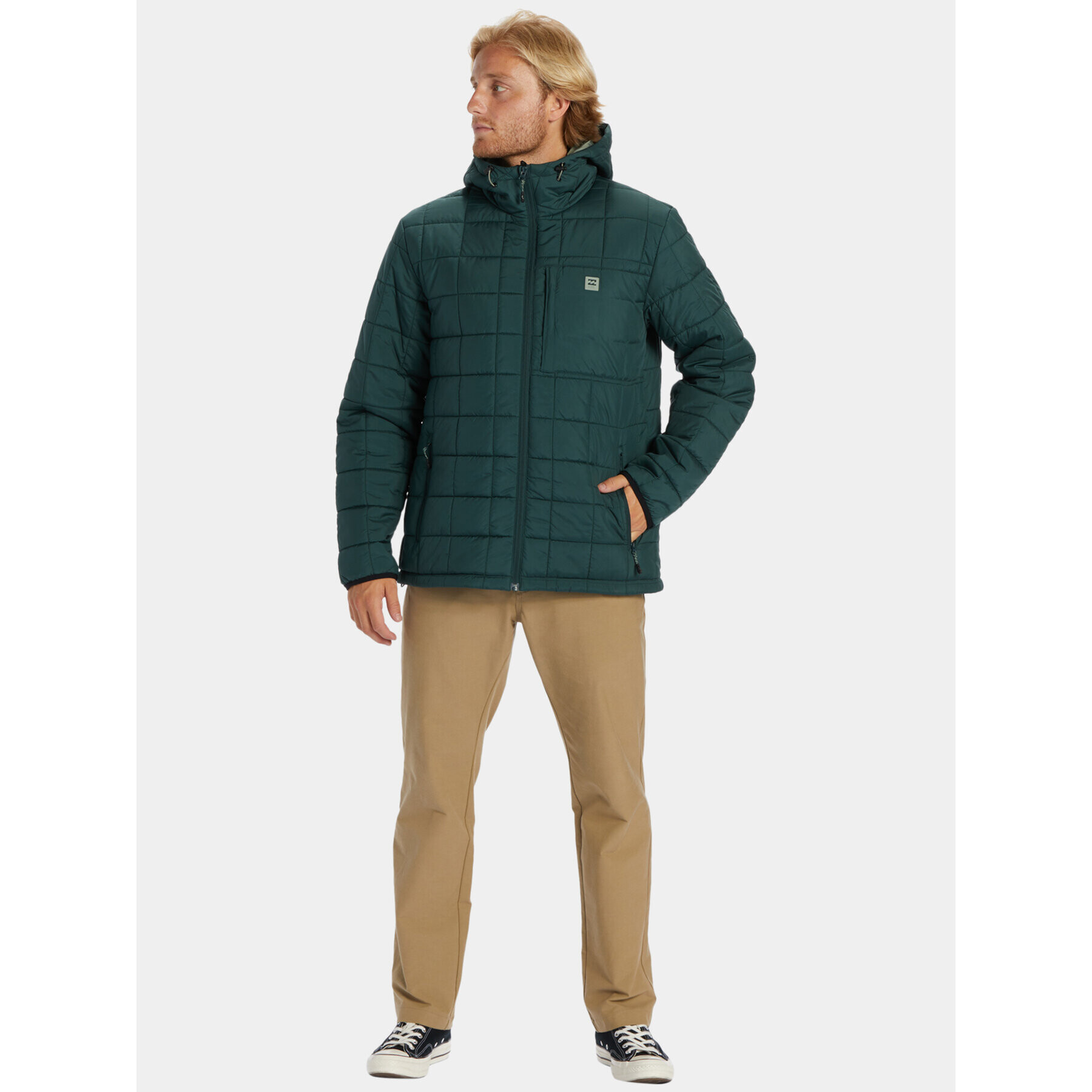 Billabong Vatovaná bunda Journey Puffer ABYJK00162 Zelená Regular Fit - Pepit.cz