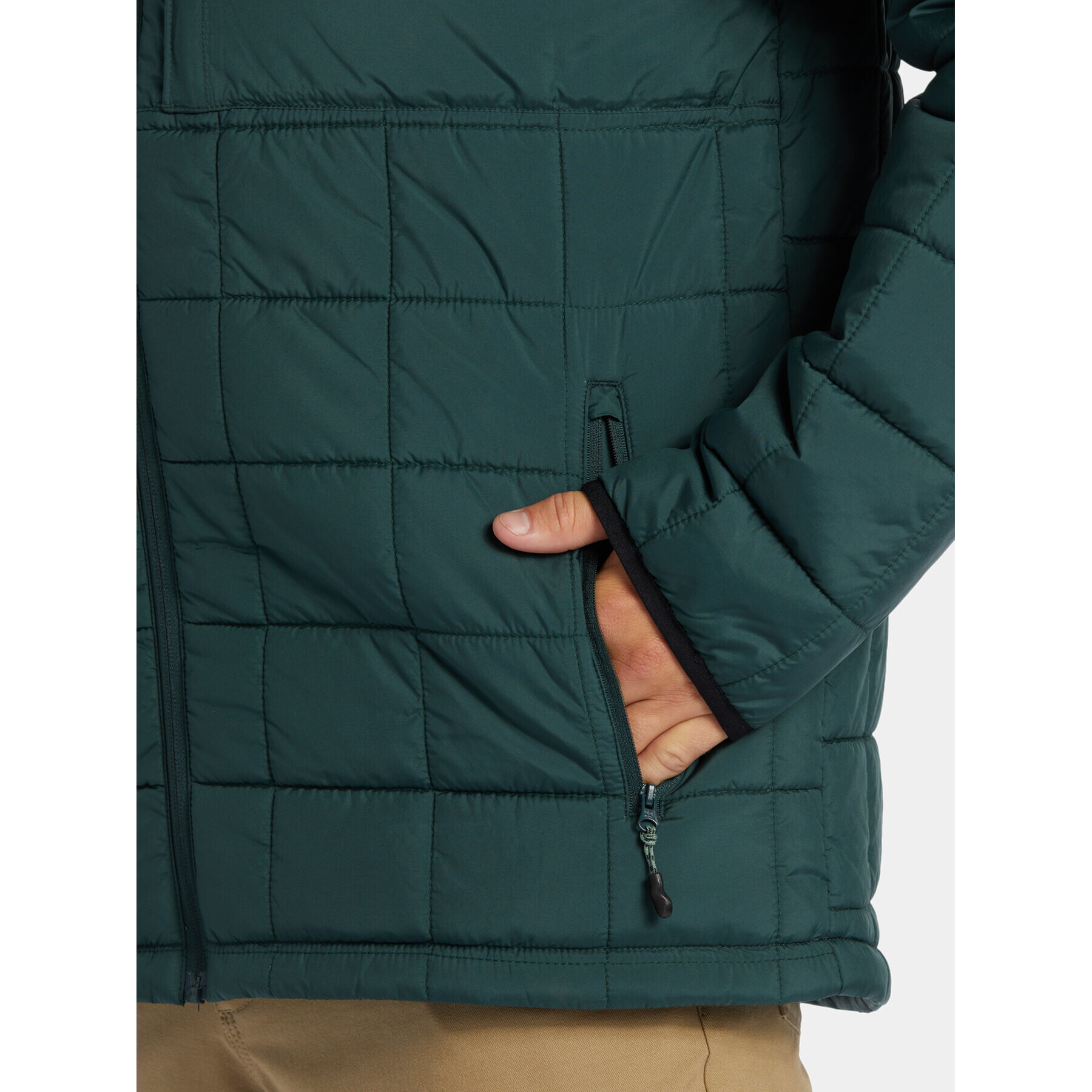 Billabong Vatovaná bunda Journey Puffer ABYJK00162 Zelená Regular Fit - Pepit.cz