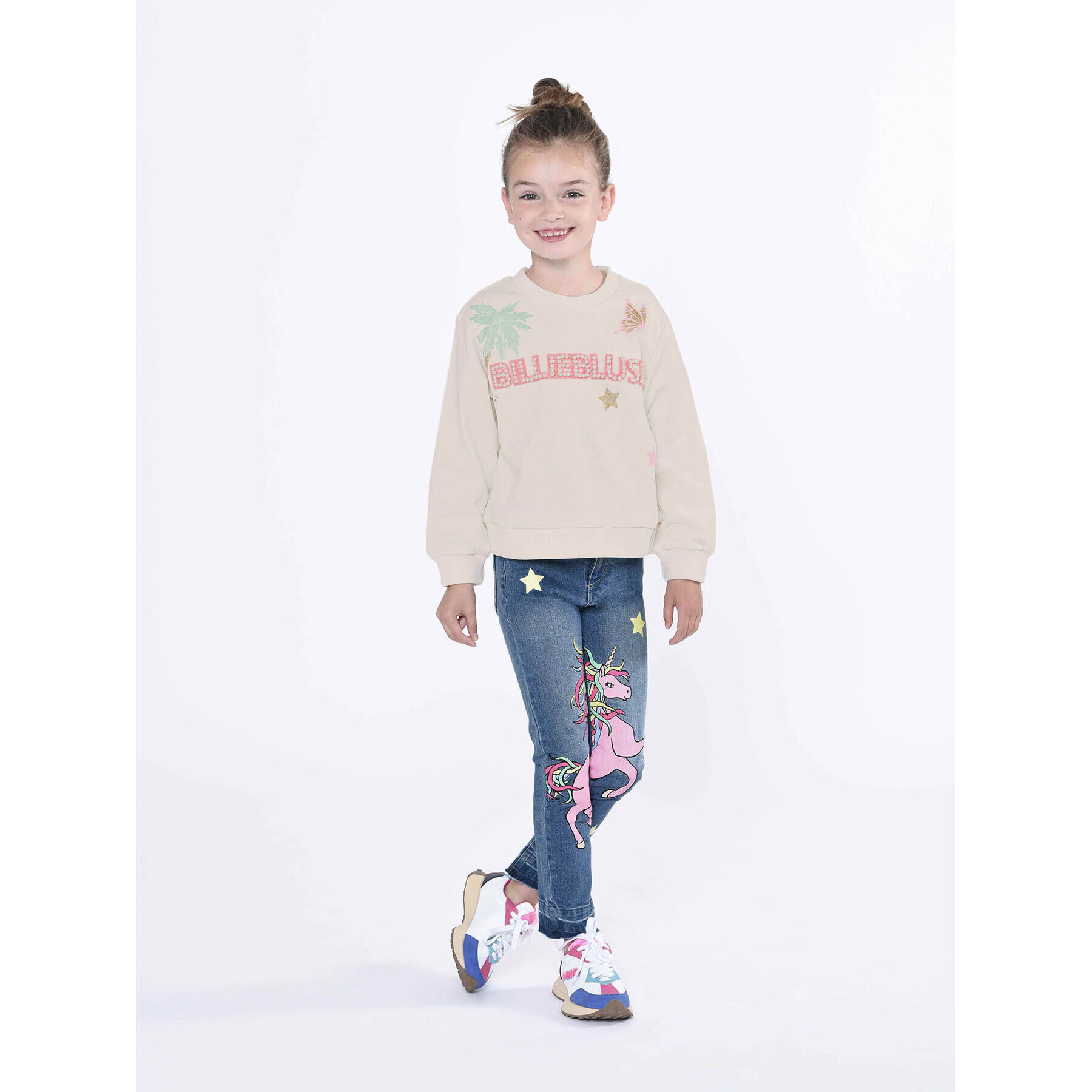 Billieblush Jeansy U14659 Béžová Regular Fit - Pepit.cz