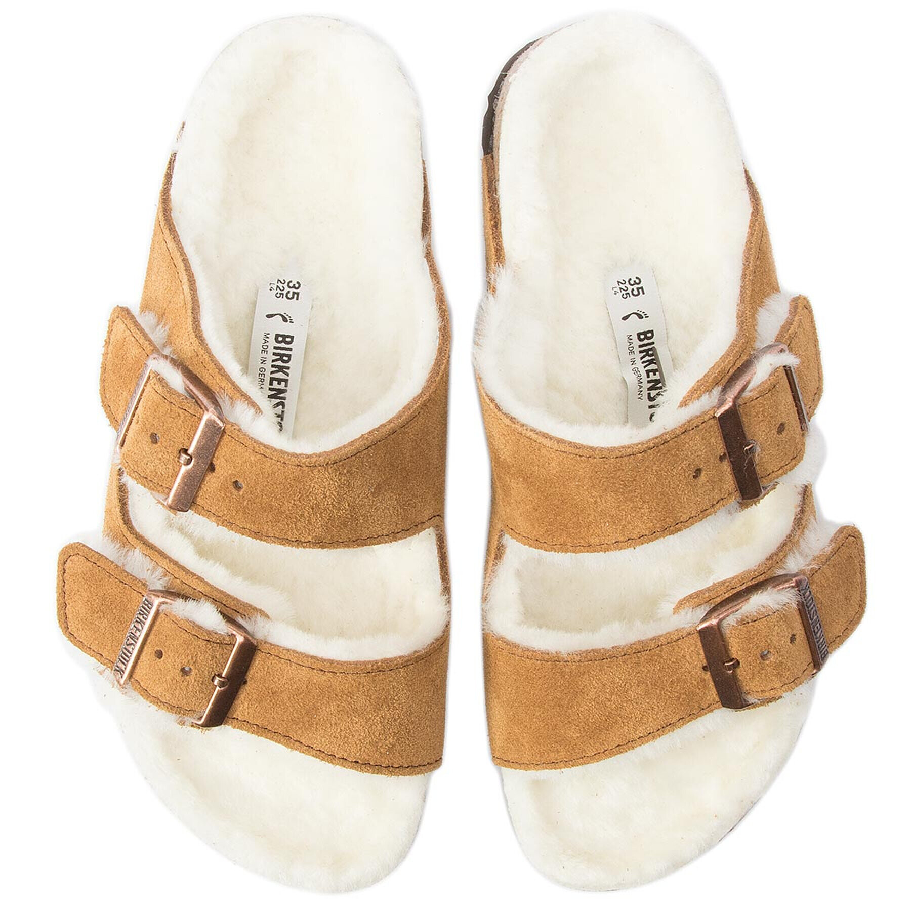 Birkenstock Bačkory Arizona Fur 1001135 Hnědá - Pepit.cz