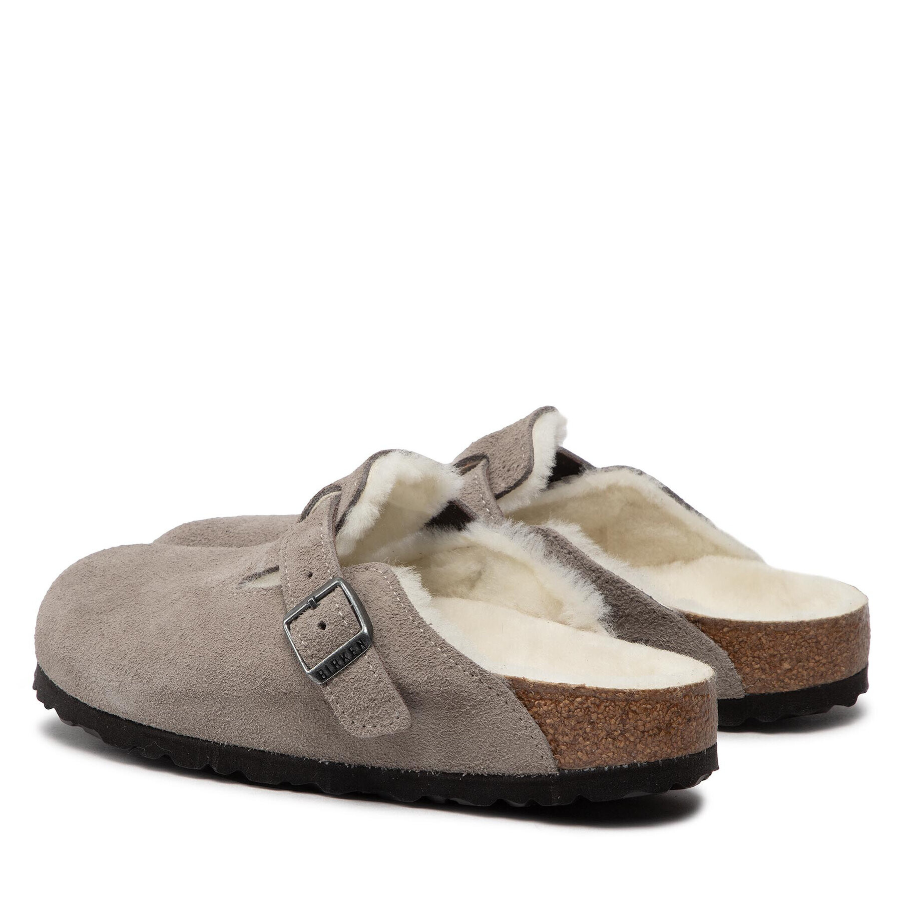 Birkenstock Bačkory Boston Vl/ Shearling 1017651 Šedá - Pepit.cz