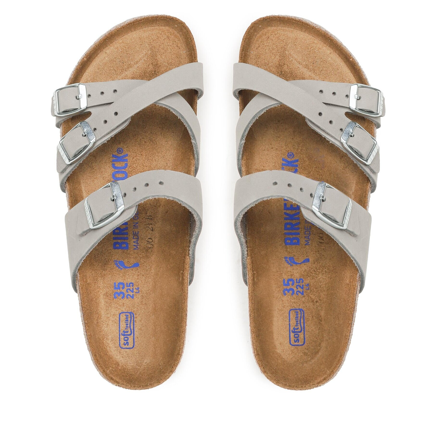 Birkenstock Nazouváky Franca 1023354 Šedá - Pepit.cz